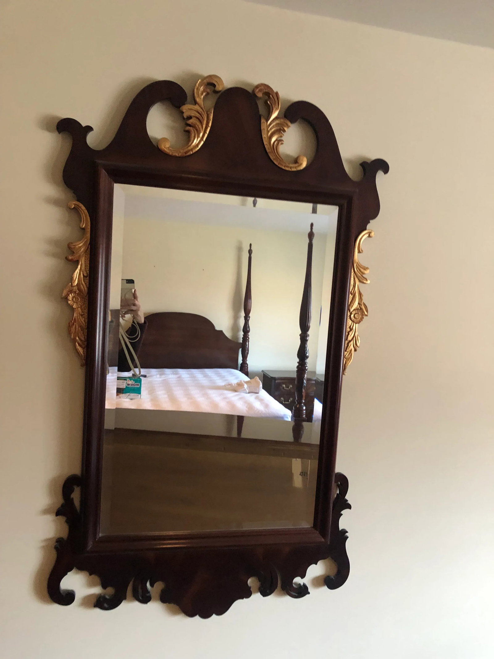Henredon Mahogany Gold Gilt Mirror - 2