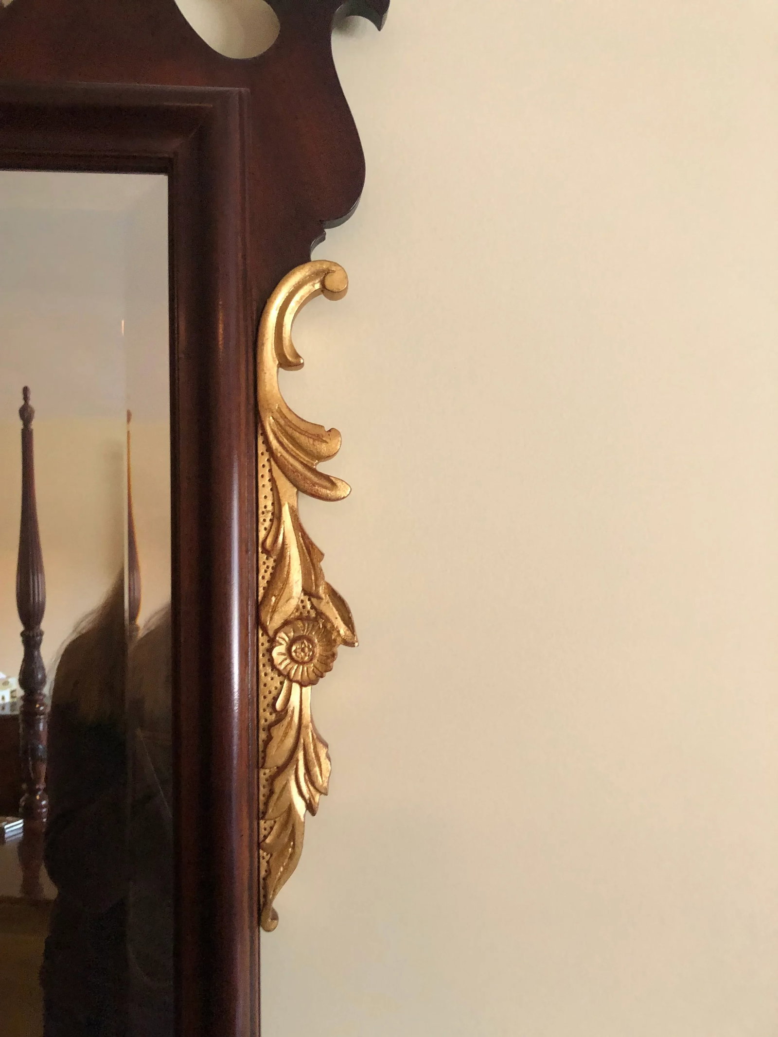 Henredon Mahogany Gold Gilt Mirror - 8