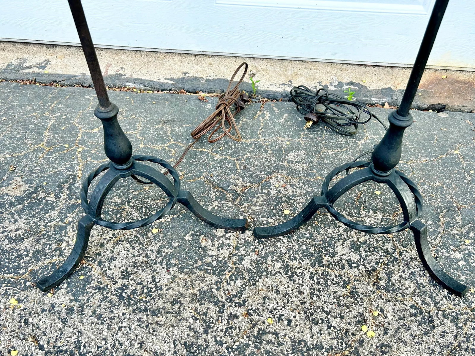 Set of Two Early 20th Century Spanish Revival Metal Floor Lamps - 5