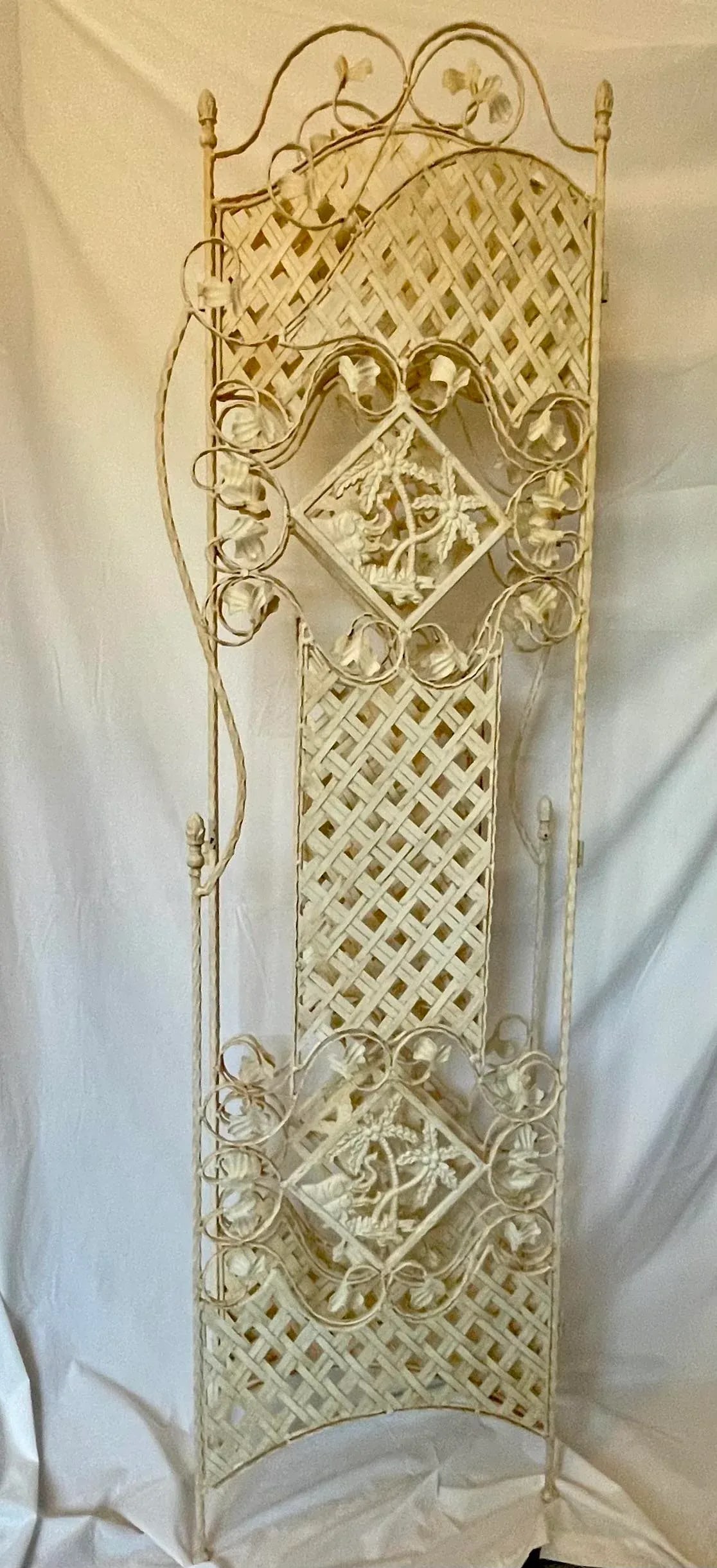 Architectural French Hand Forged Tri Fold Wrought Iron 3-Panel Screen by Gilbert Poillerat - 11
