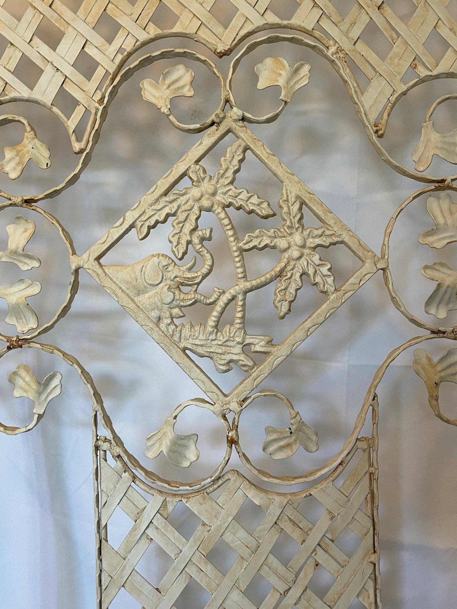 Architectural French Hand Forged Tri Fold Wrought Iron 3-Panel Screen by Gilbert Poillerat - 9