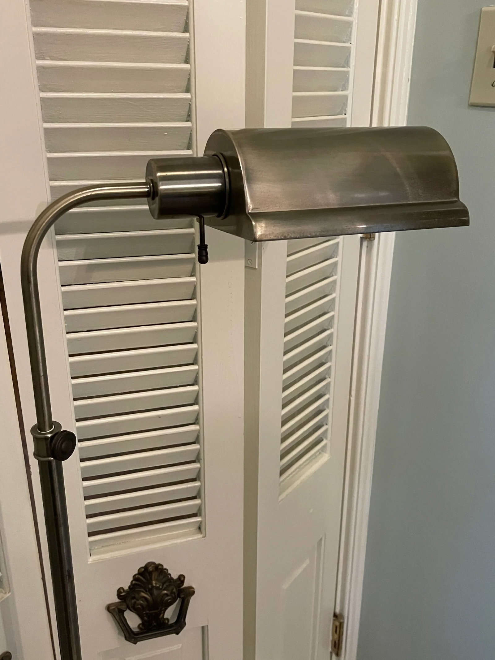Brushed Nickel Bankers Floor Lamp - 2