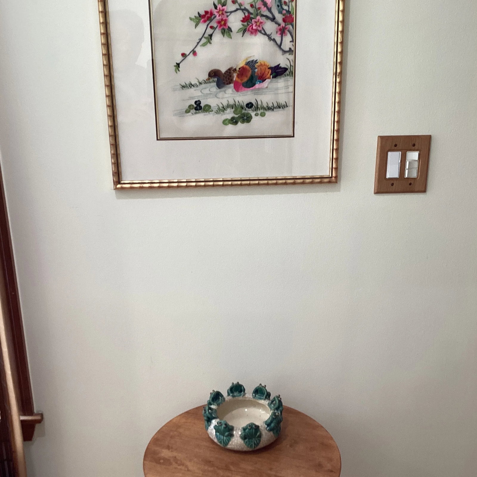Antique English Majolica Glazed Ceramic Frog Catchall Bowl Planter - 9