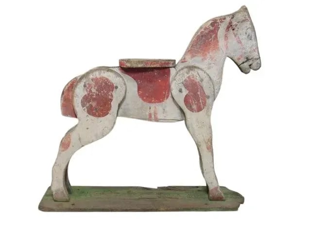 Antique Folk Art Child's Toy Wood Horse - 13