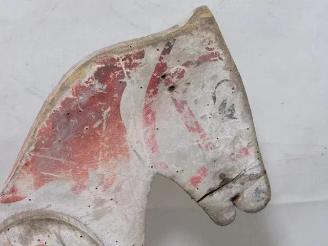 Antique Folk Art Child's Toy Wood Horse - 5