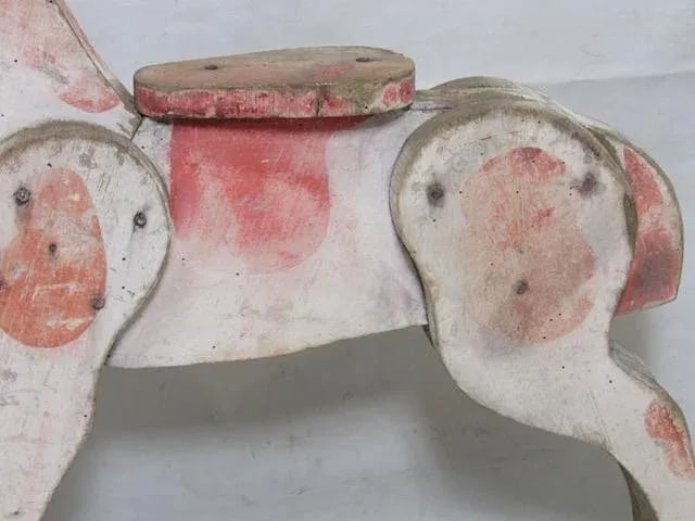 Antique Folk Art Child's Toy Wood Horse - 8