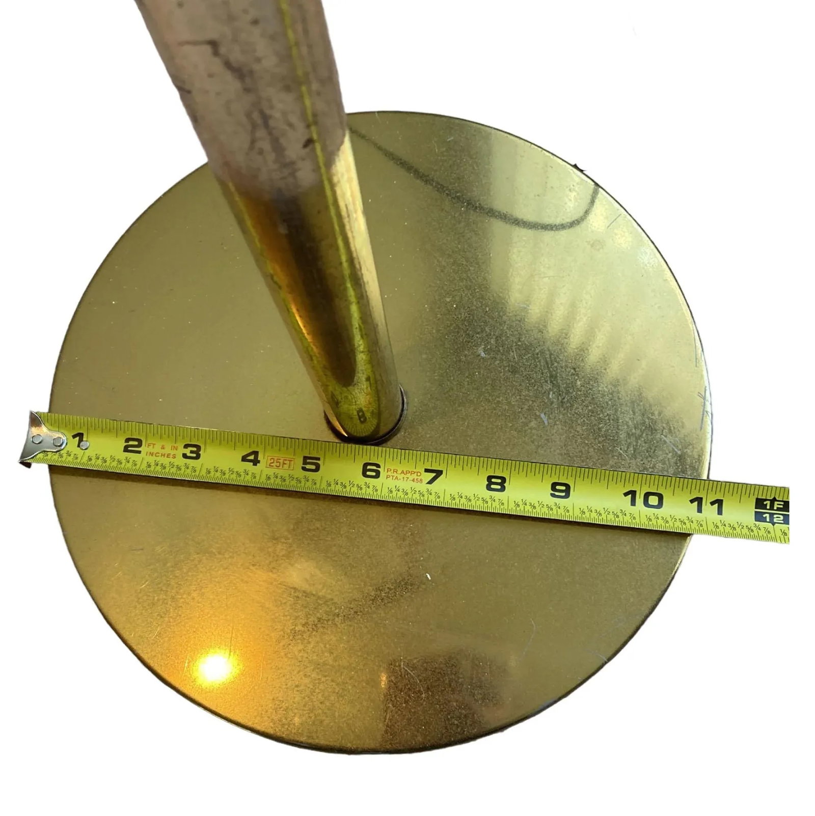 Vintage Black and Gold Toned Brass Standing Adjustable Pharmacy Floor Lamp Circa 1970s - 10