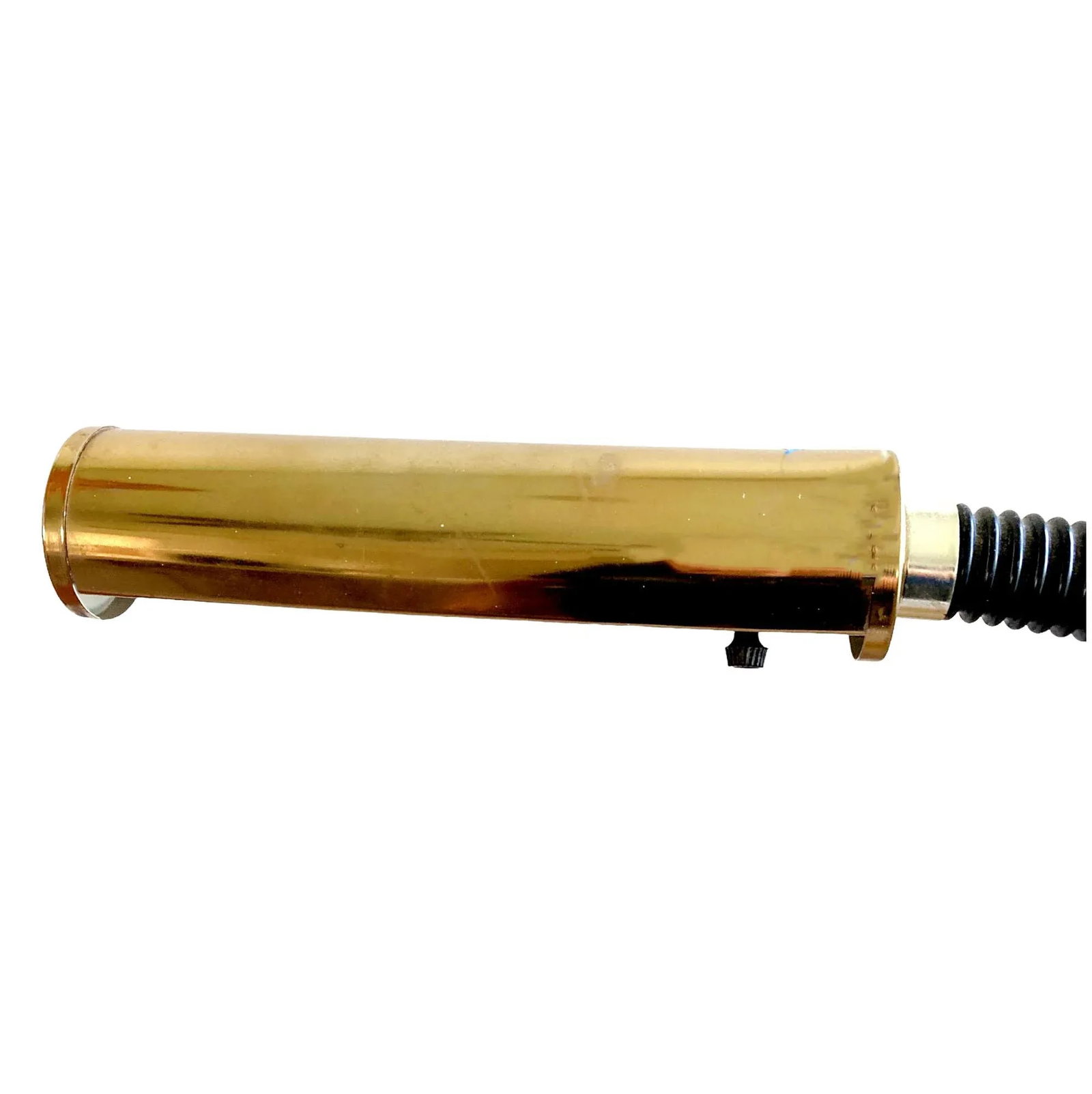 Vintage Black and Gold Toned Brass Standing Adjustable Pharmacy Floor Lamp Circa 1970s - 5