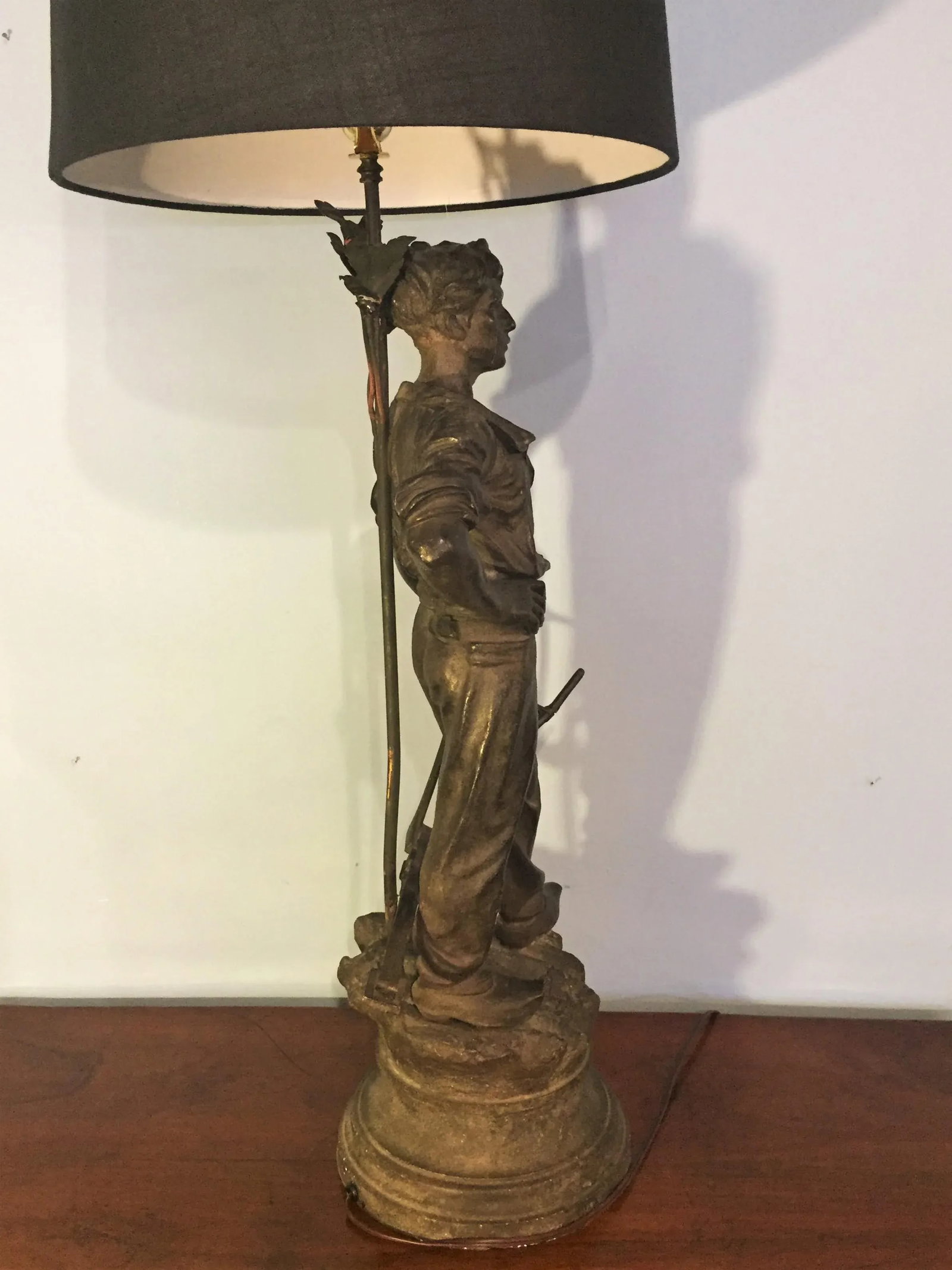Large Figural Lamp of a Dutch Plowman - 7