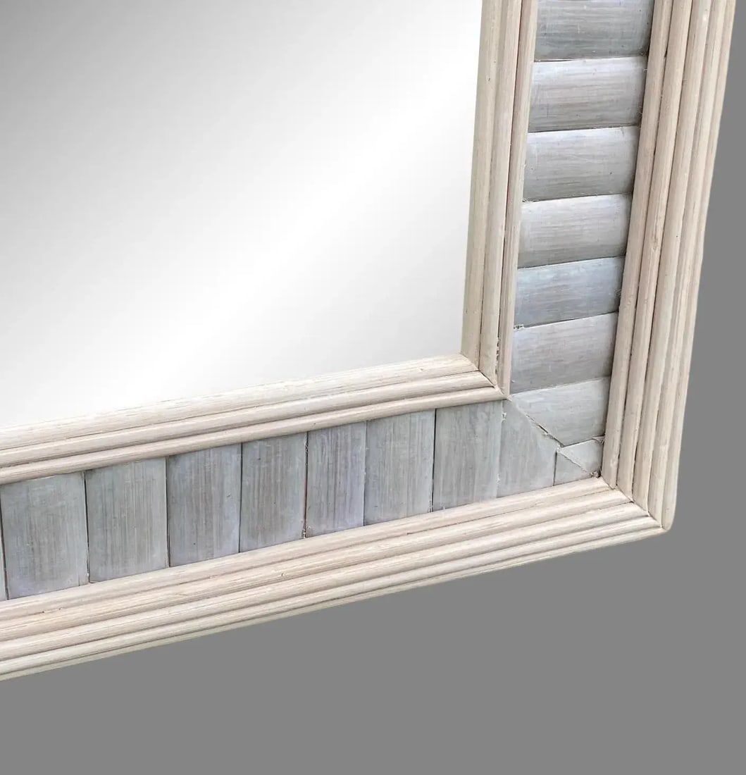Arched Pencil Reed and Bamboo Mirror - 4
