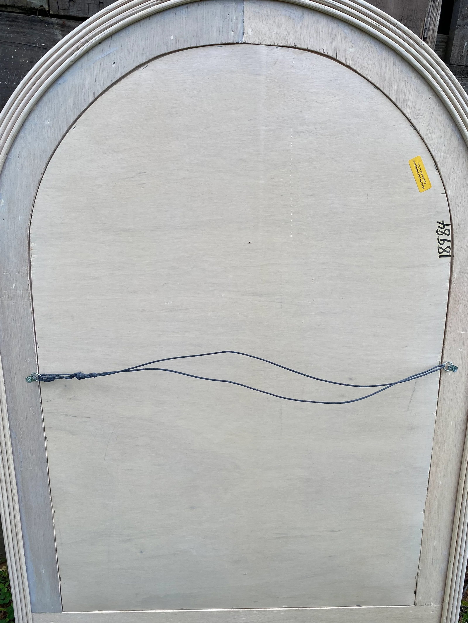 Arched Pencil Reed and Bamboo Mirror - 5