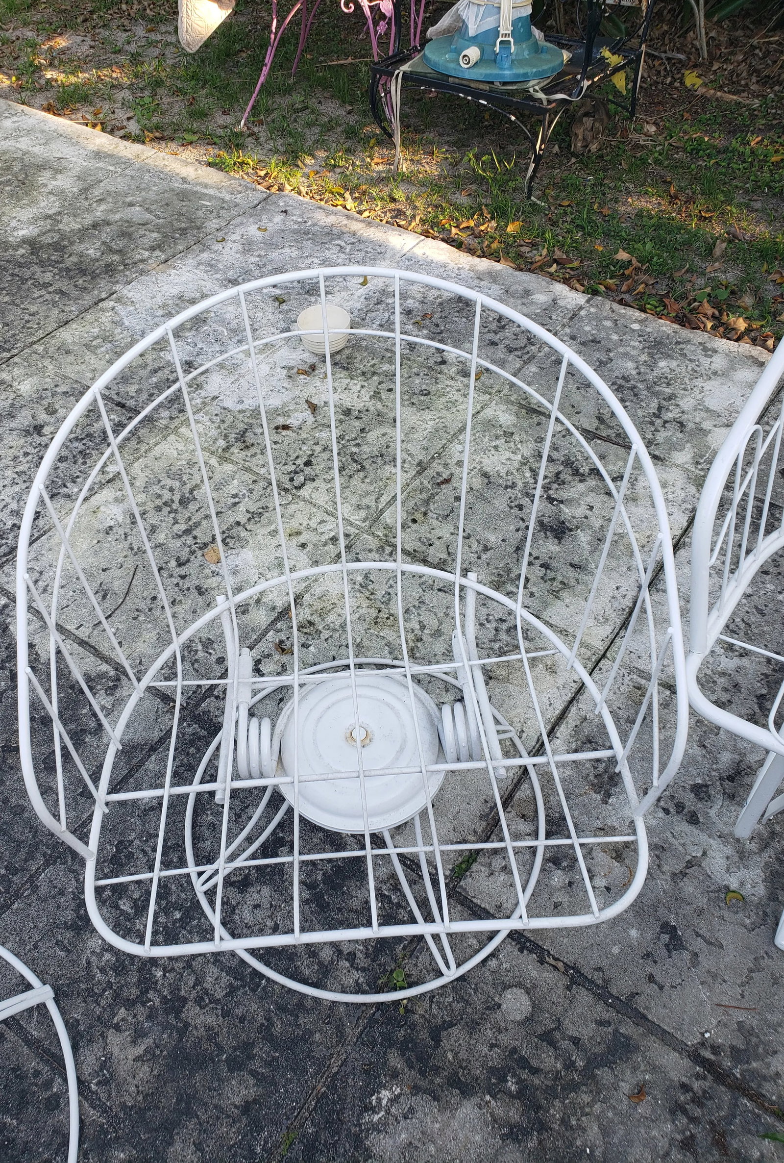 Vintage Homecrest Glider, Lounge and Swivel Chairs, 4 Pieces - 4