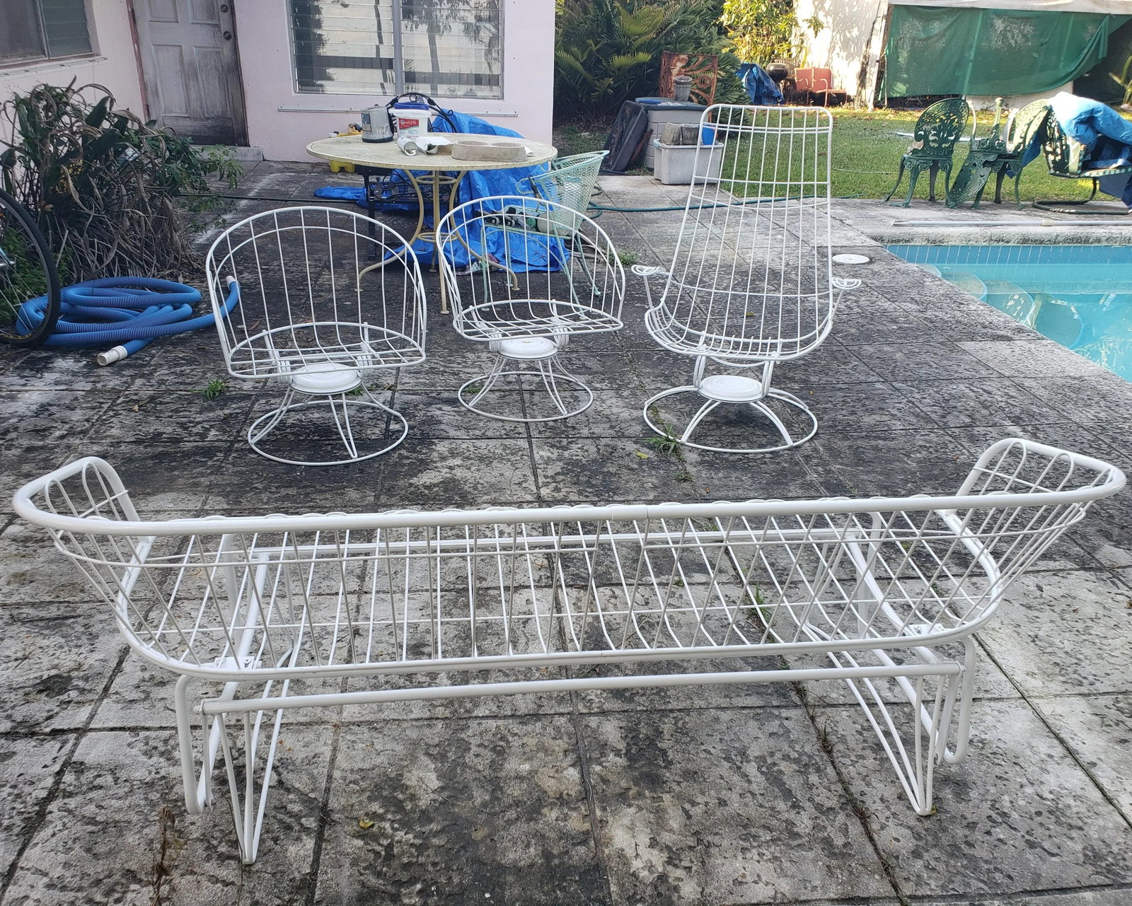 Vintage Homecrest Glider, Lounge and Swivel Chairs, 4 Pieces - 7
