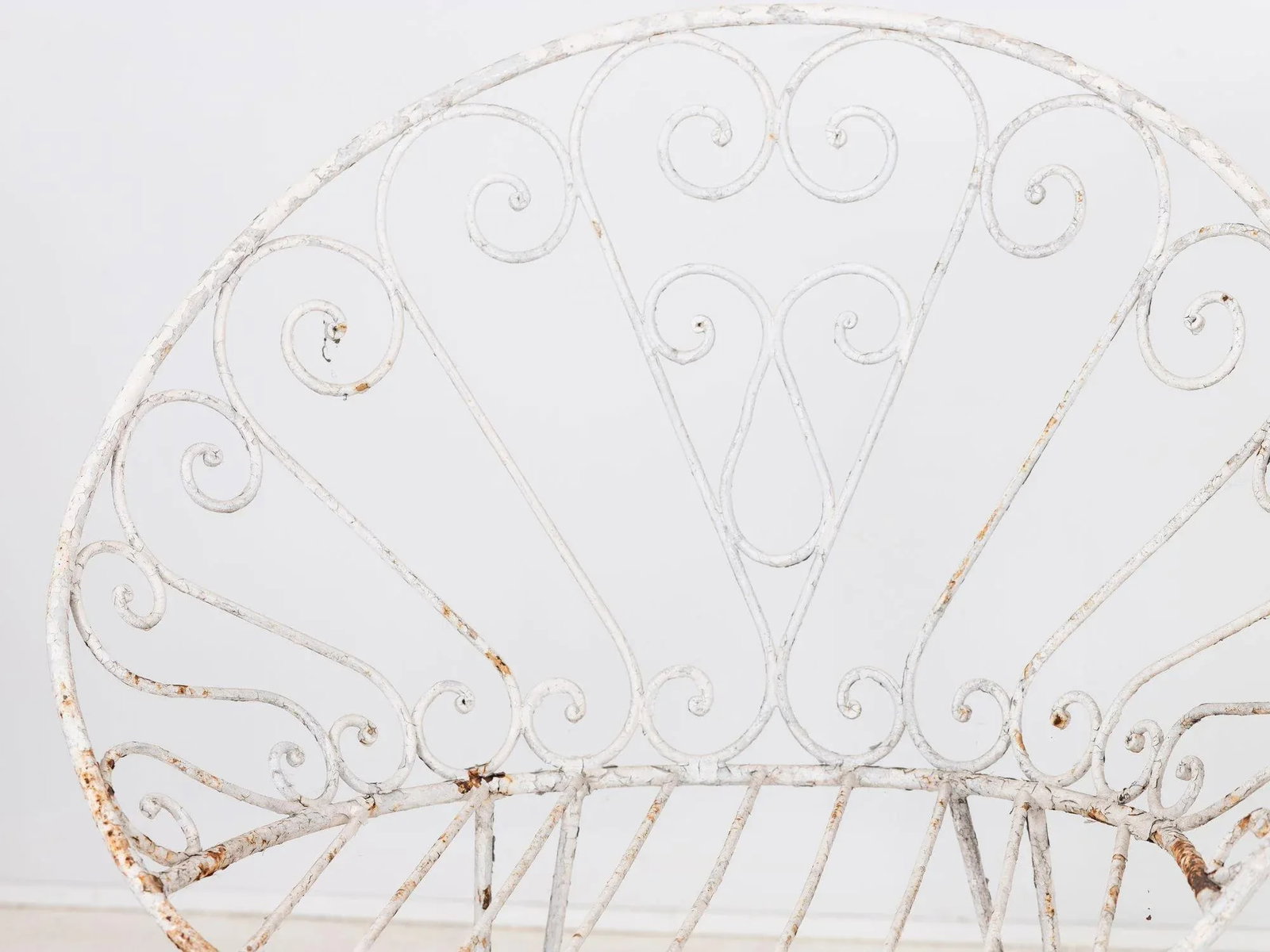 Pair of White Round Garden or Bistro Chairs, 1970s - 12