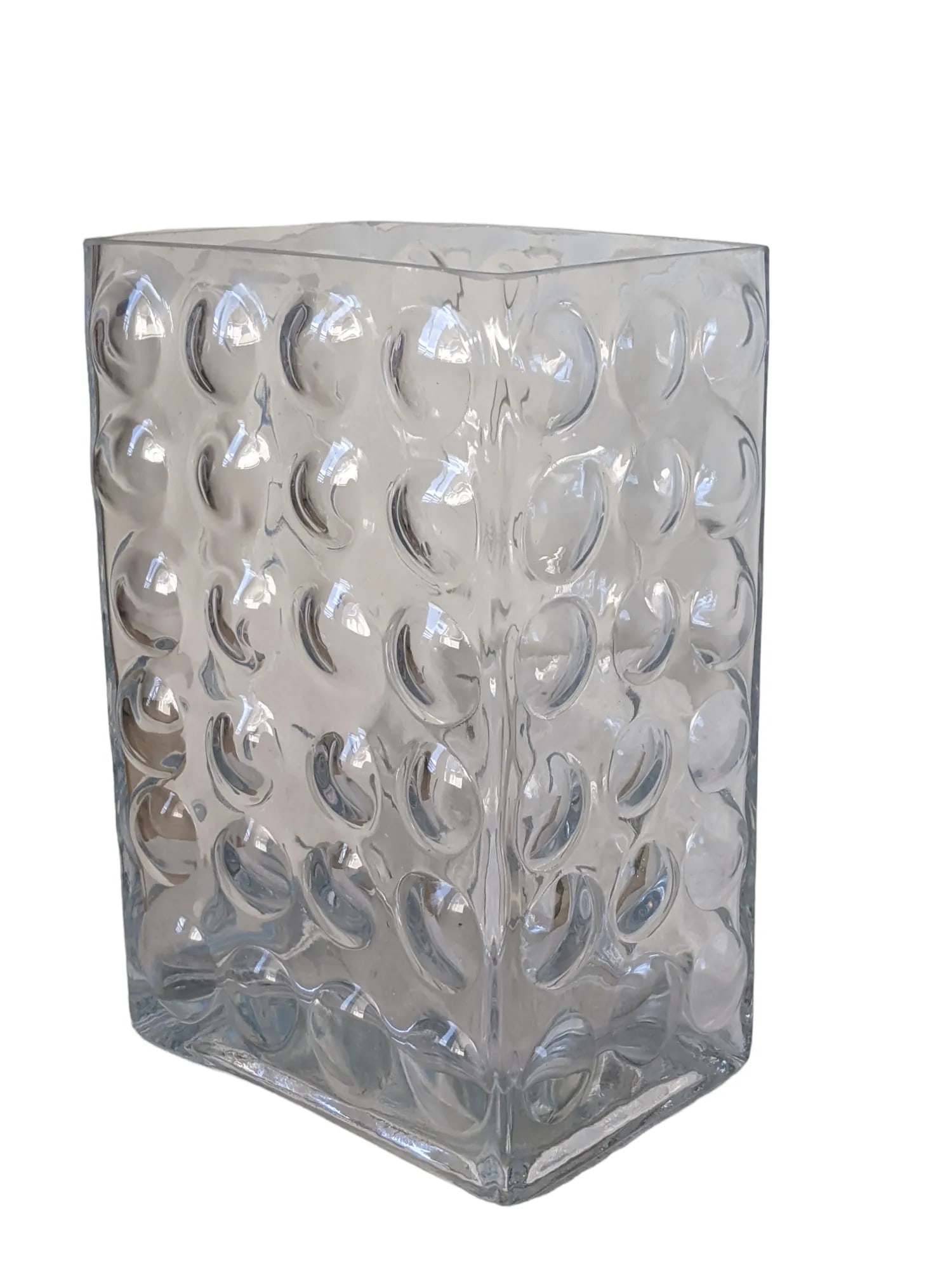 Vintage 1970s Finnish Design Space Age Style Bubble Art Glass Vase - 5