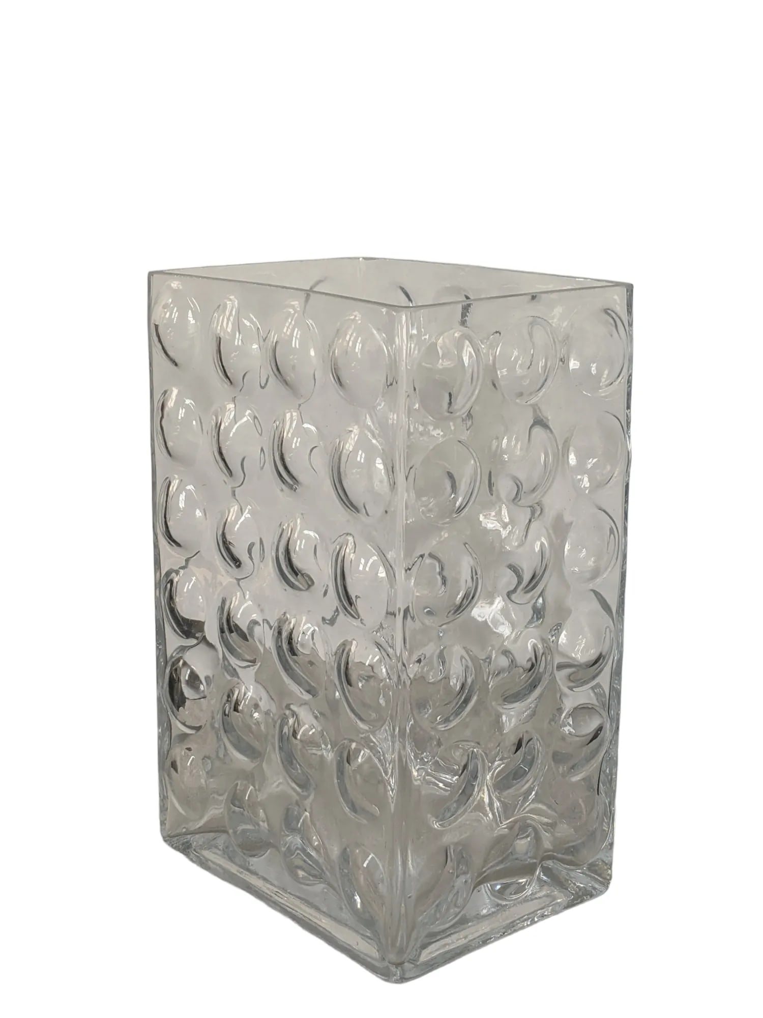 Vintage 1970s Finnish Design Space Age Style Bubble Art Glass Vase - 9
