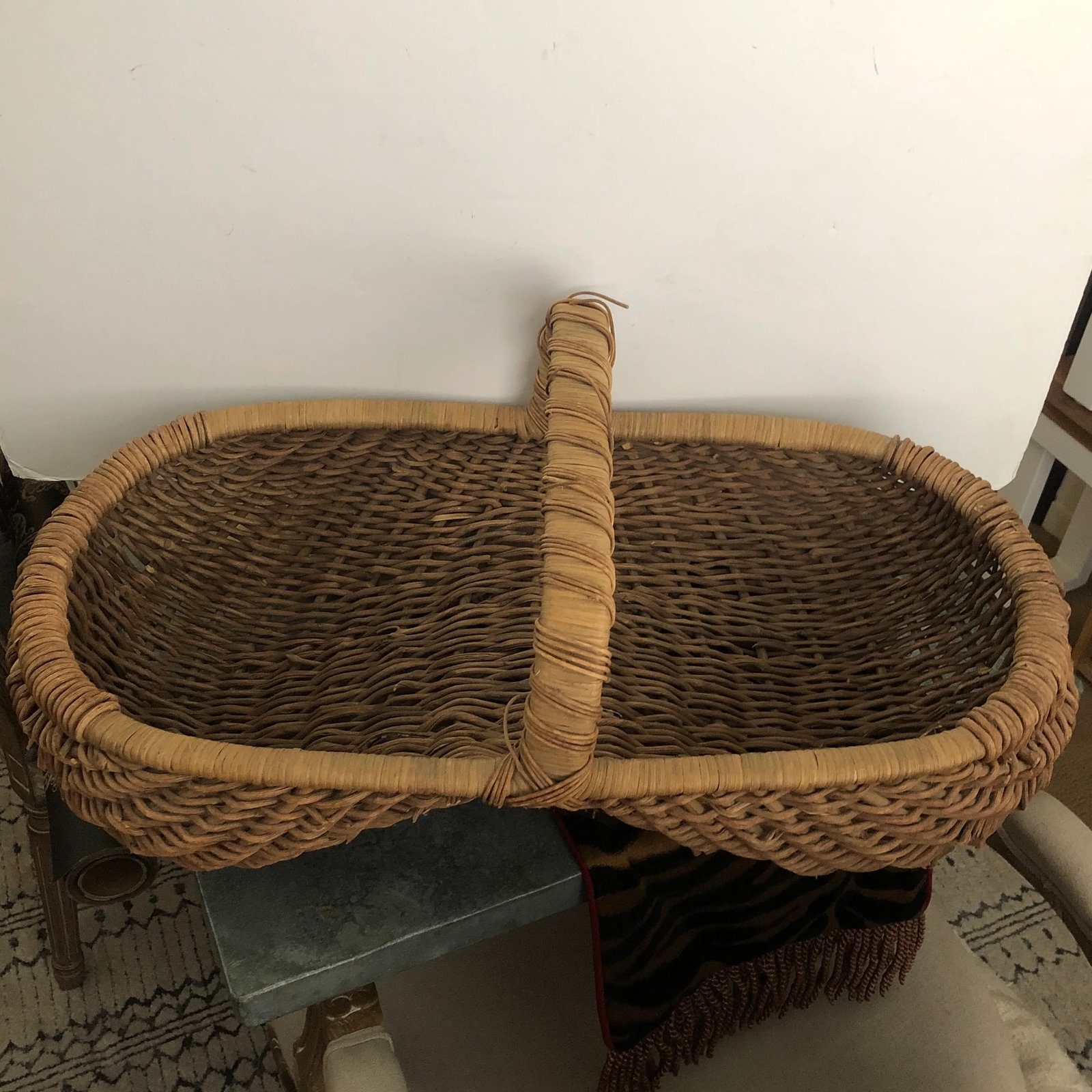 Natural Wicker Buttocks Basket - 2