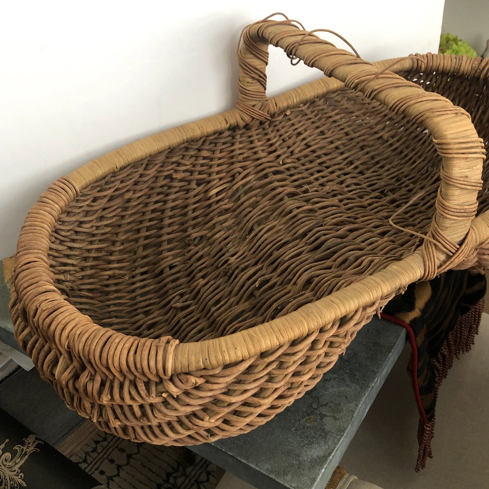 Natural Wicker Buttocks Basket - 3