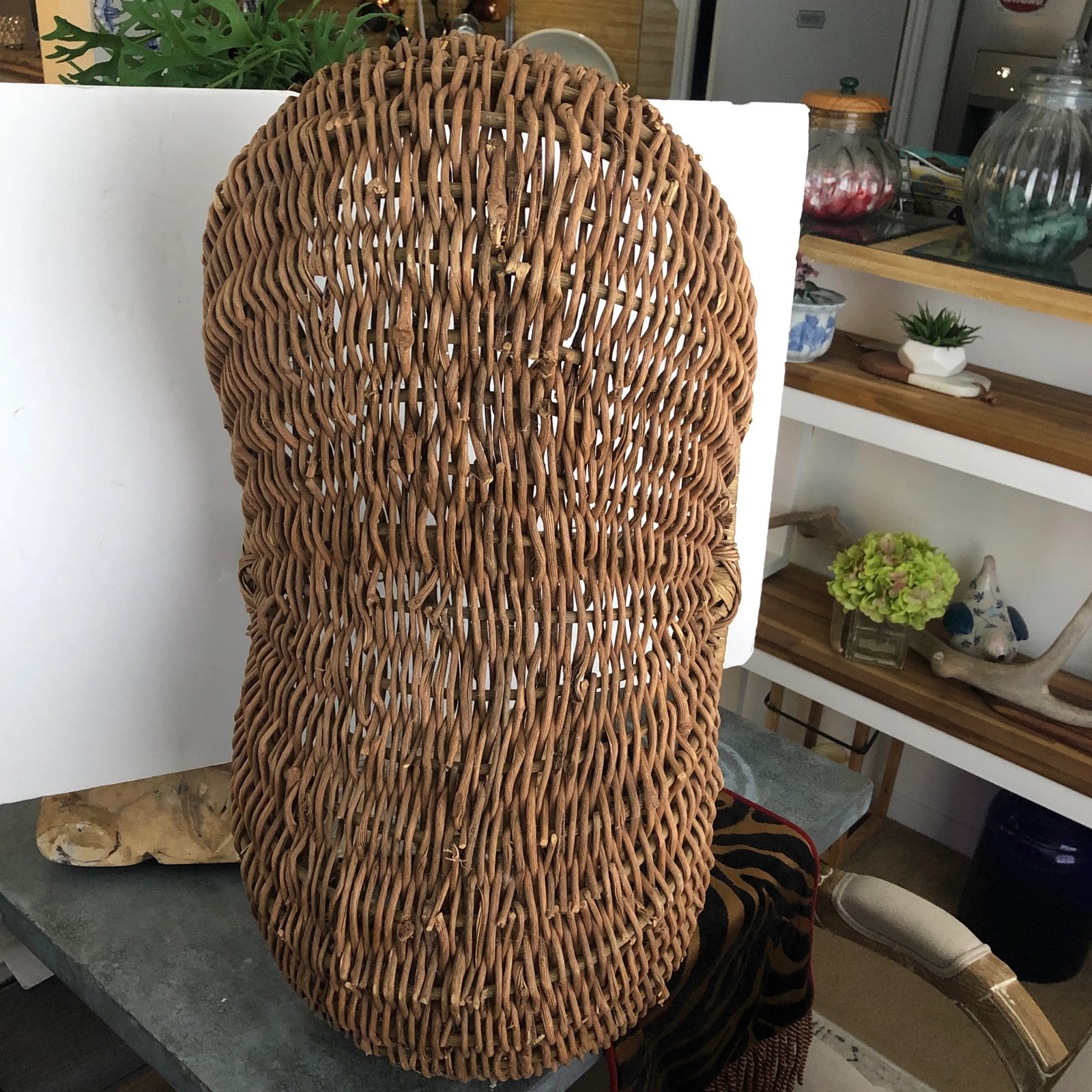 Natural Wicker Buttocks Basket - 6