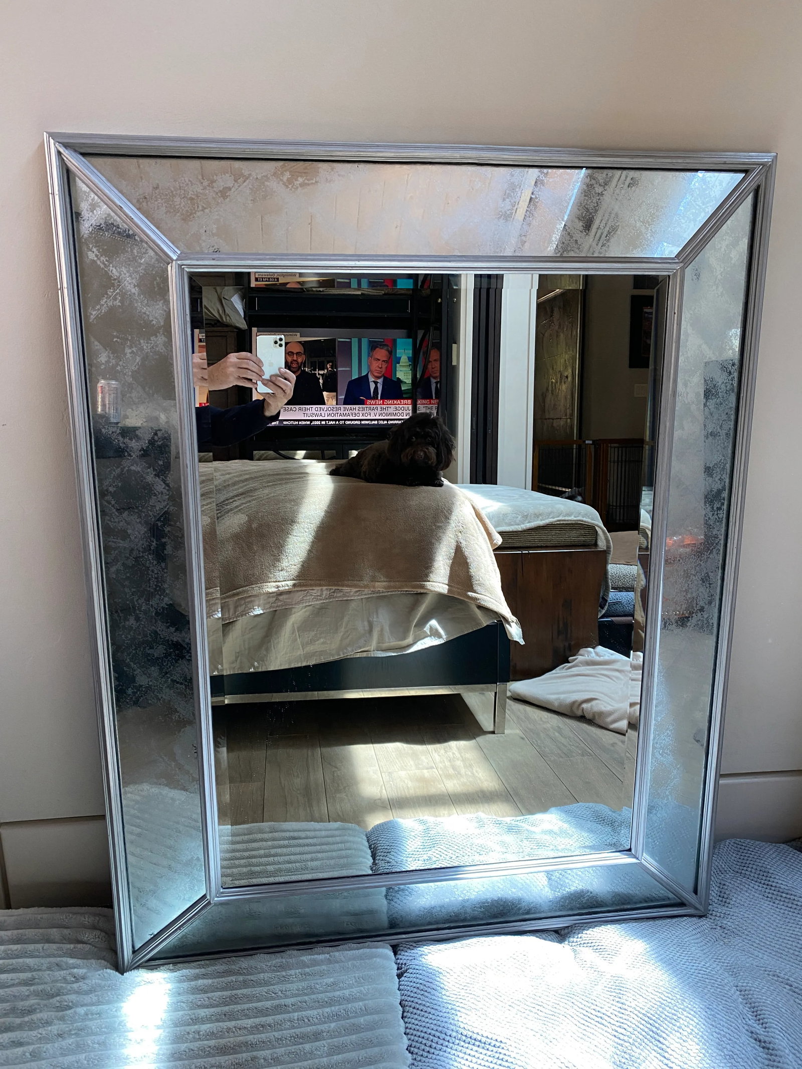2000s Julian Chechester Eglomise' Wall Mirror - 5