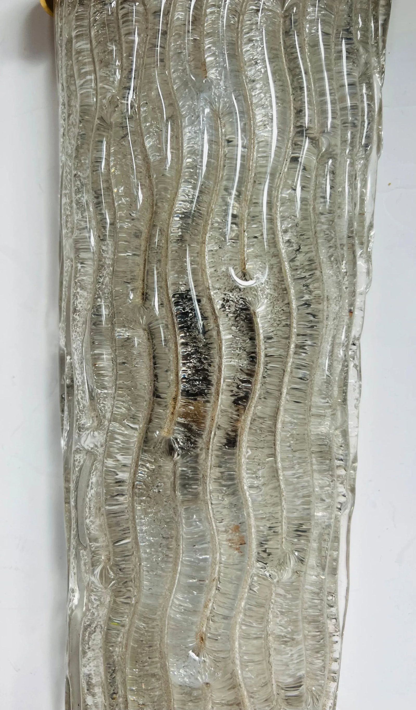 Large a French Arlus 1950s Glass Mid Century Wall Lamp - 12