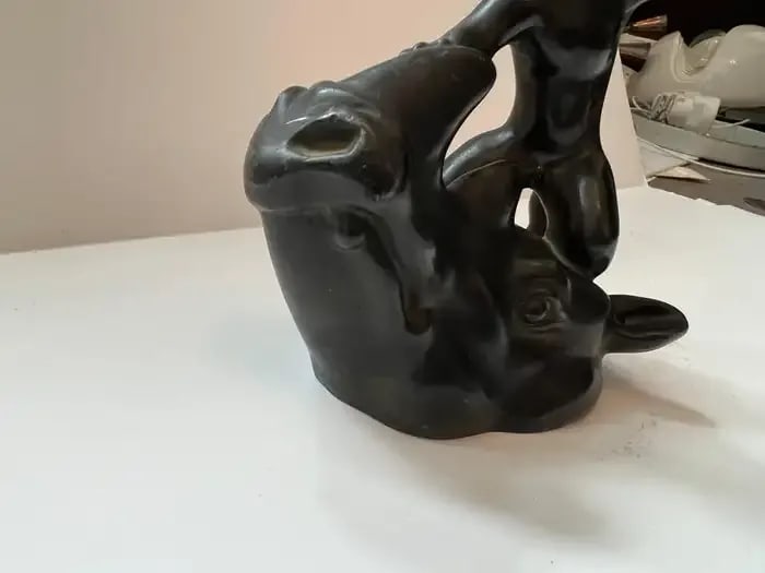 Just Andersen Rhino Merman Sculpture Paperweight Art Deco, 1920 - 12