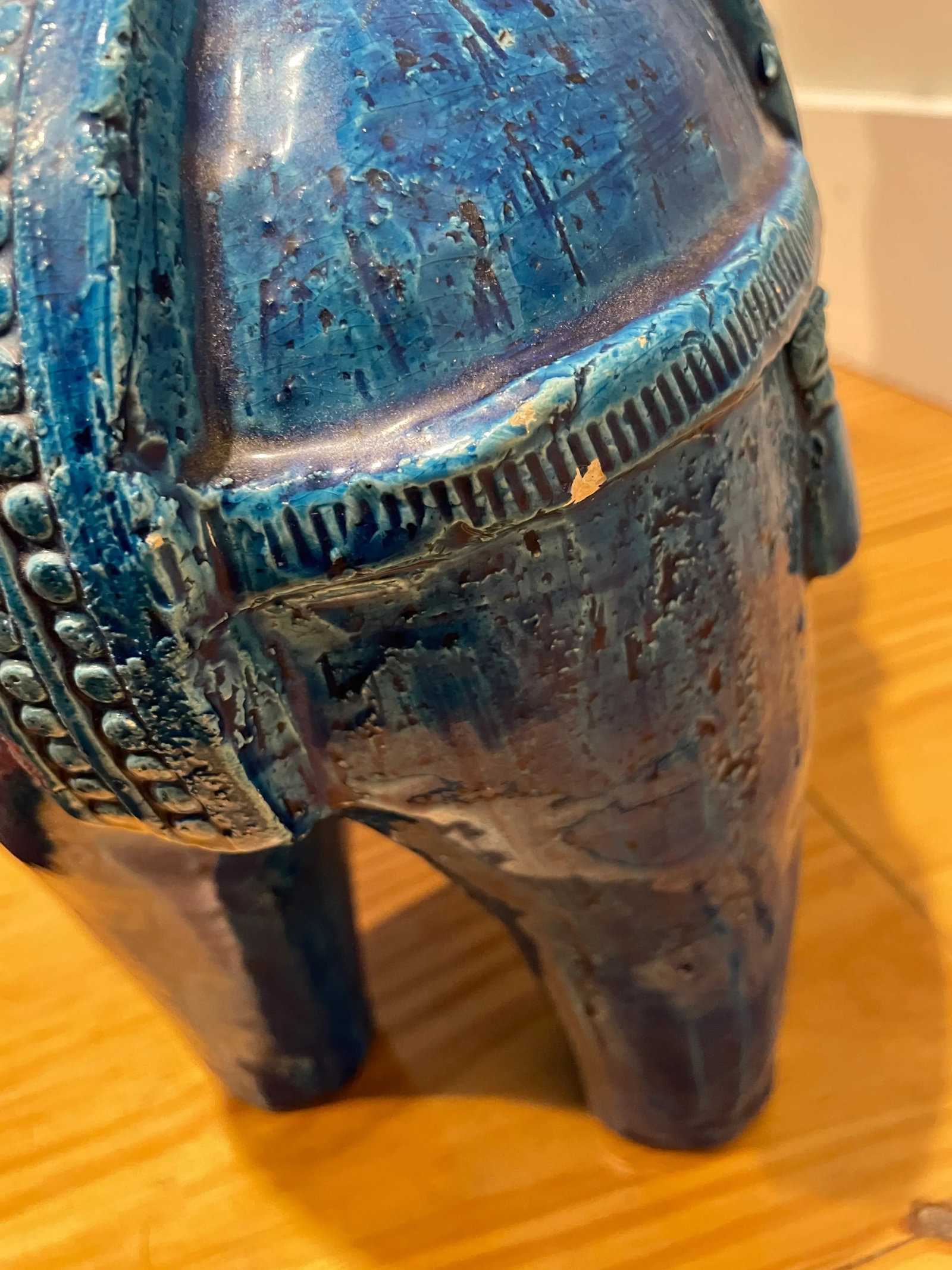 1960s Aldo Londi for Bitossi Large Rimini Blu Ceramic Horse Sculpture - 9