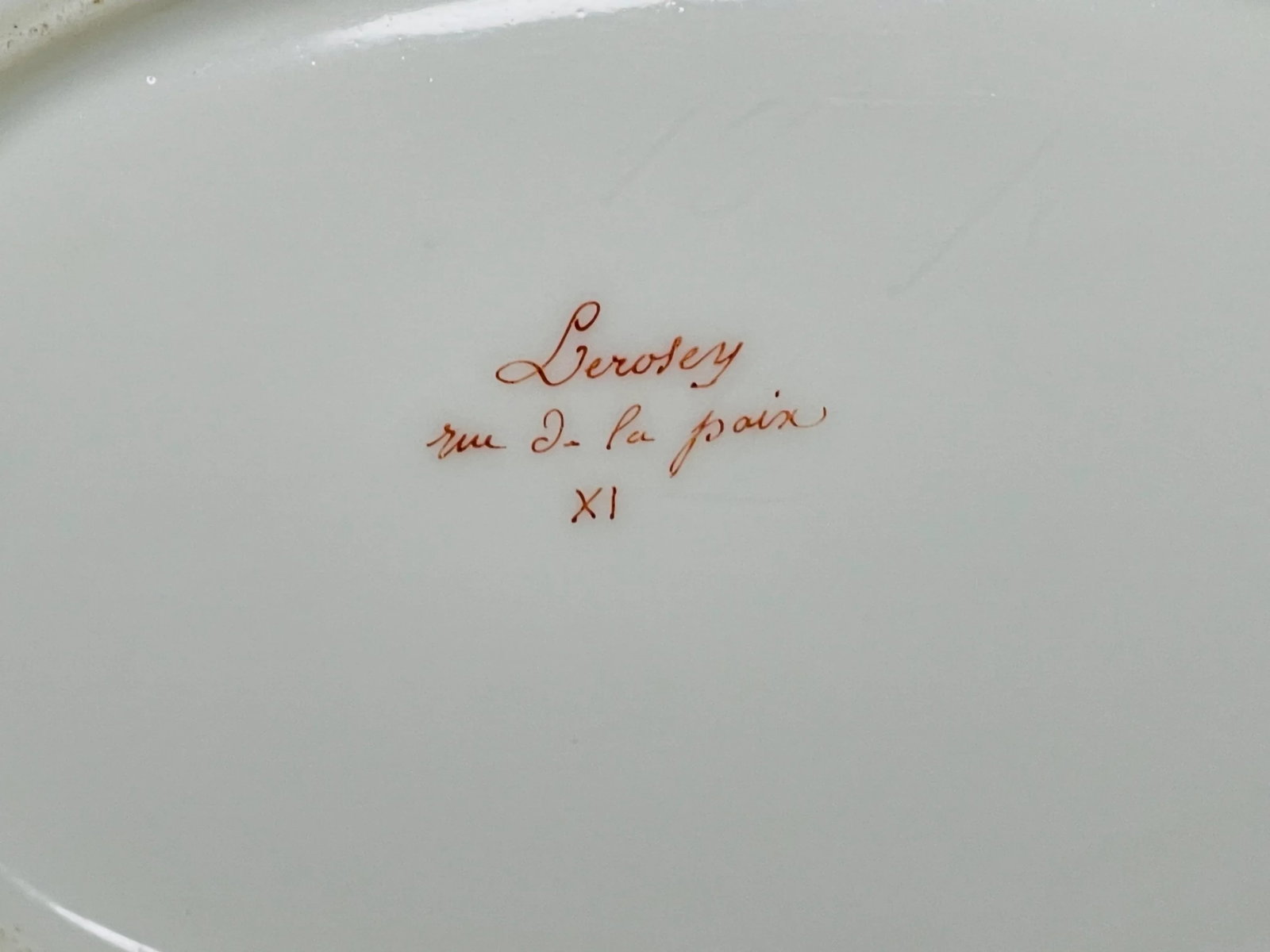 Victorian 1880s Rihouet Lerosey Monogrammed French Meat Serving Platter - 9
