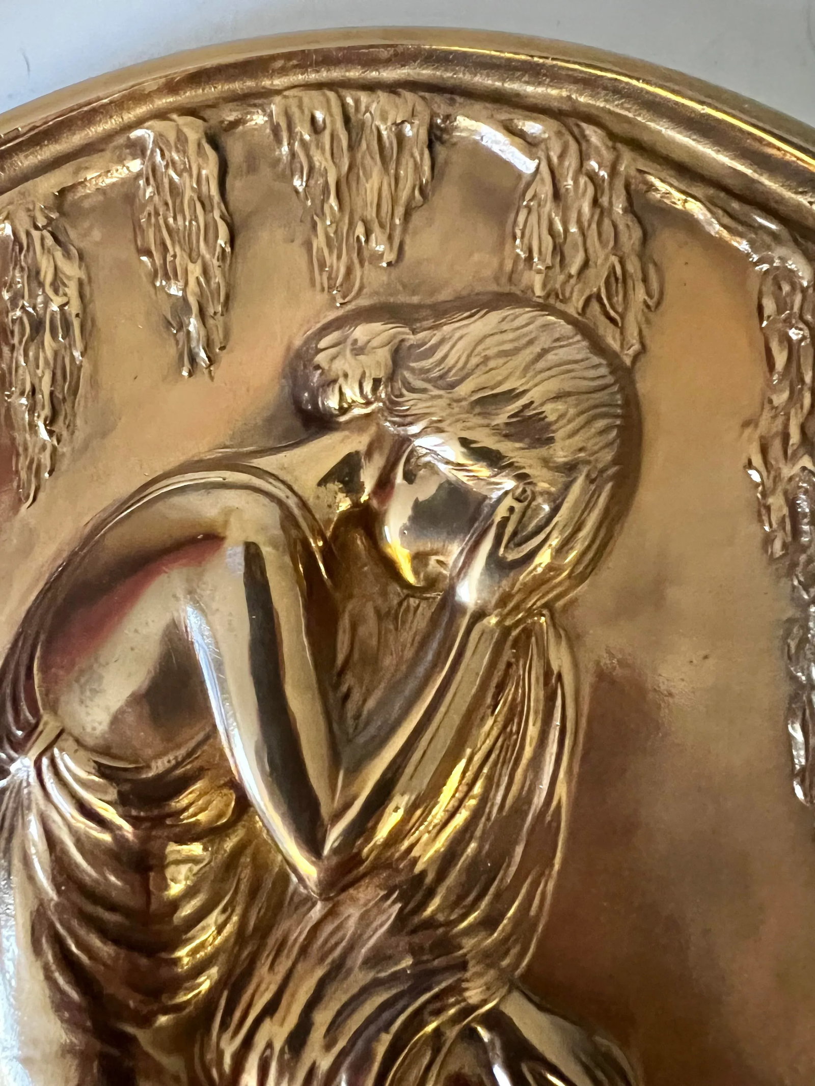 Vintage Bas Relief Arched Wall Hanging - 5