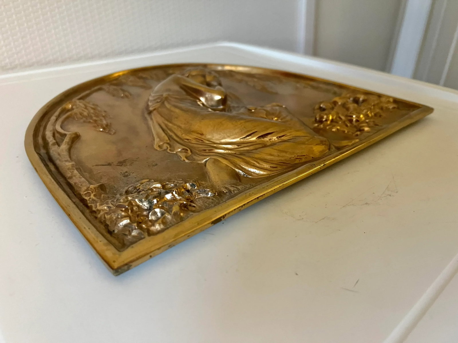Vintage Bas Relief Arched Wall Hanging - 6