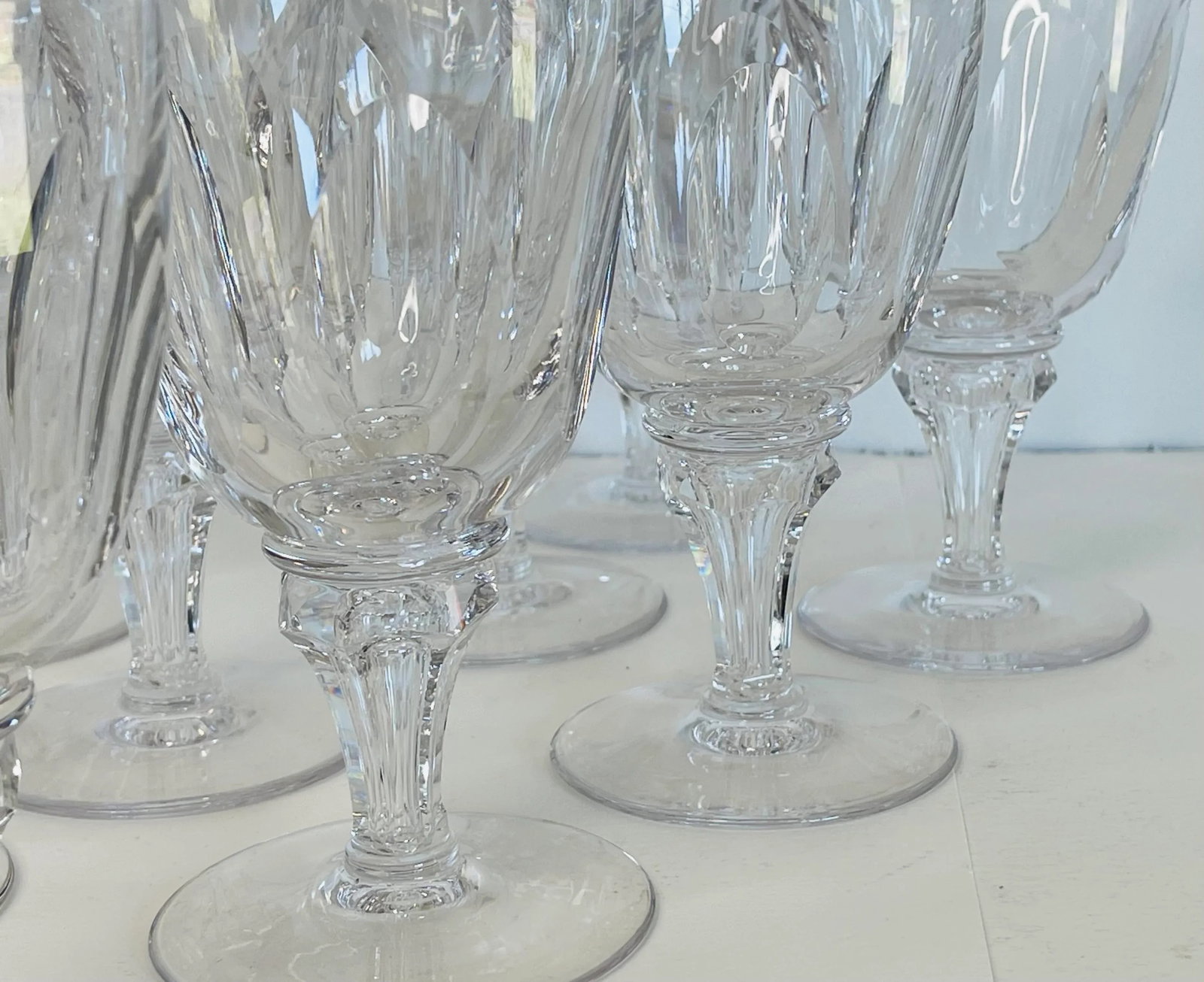 1950s Royal Leerdam Queen Juliana Glass Wine Stems- Set of 12 - 10