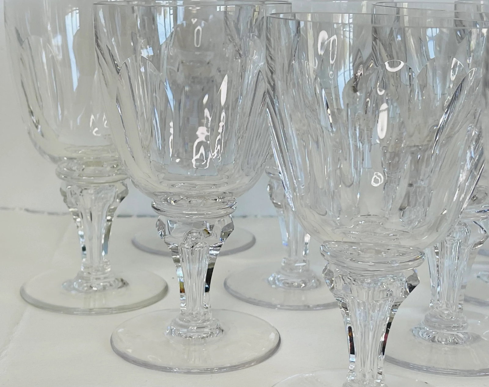 1950s Royal Leerdam Queen Juliana Glass Wine Stems- Set of 12 - 11