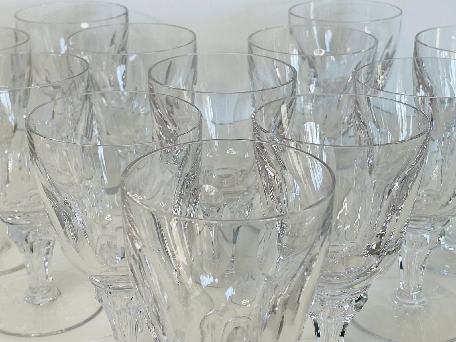 1950s Royal Leerdam Queen Juliana Glass Wine Stems- Set of 12 - 9