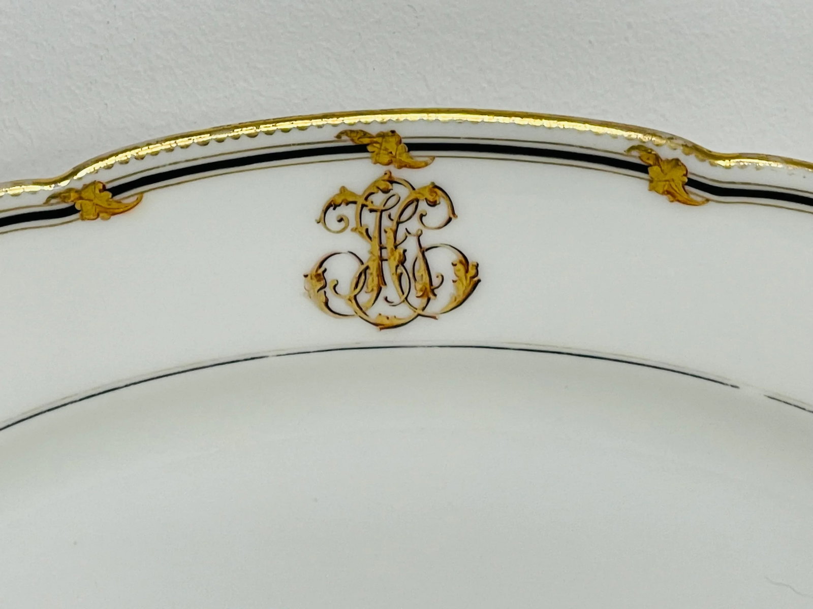 Victorian 1880s Rihouet Lerosey Monogrammed French Serving Platter. - 5
