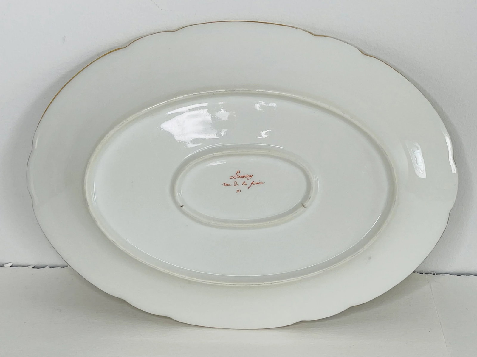 Victorian 1880s Rihouet Lerosey Monogrammed French Serving Platter. - 9
