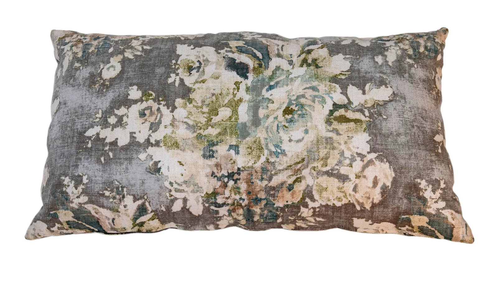 Ballard Designs Printed Linen King-Size Zippered Pillow, Feather/Down Insert - 2