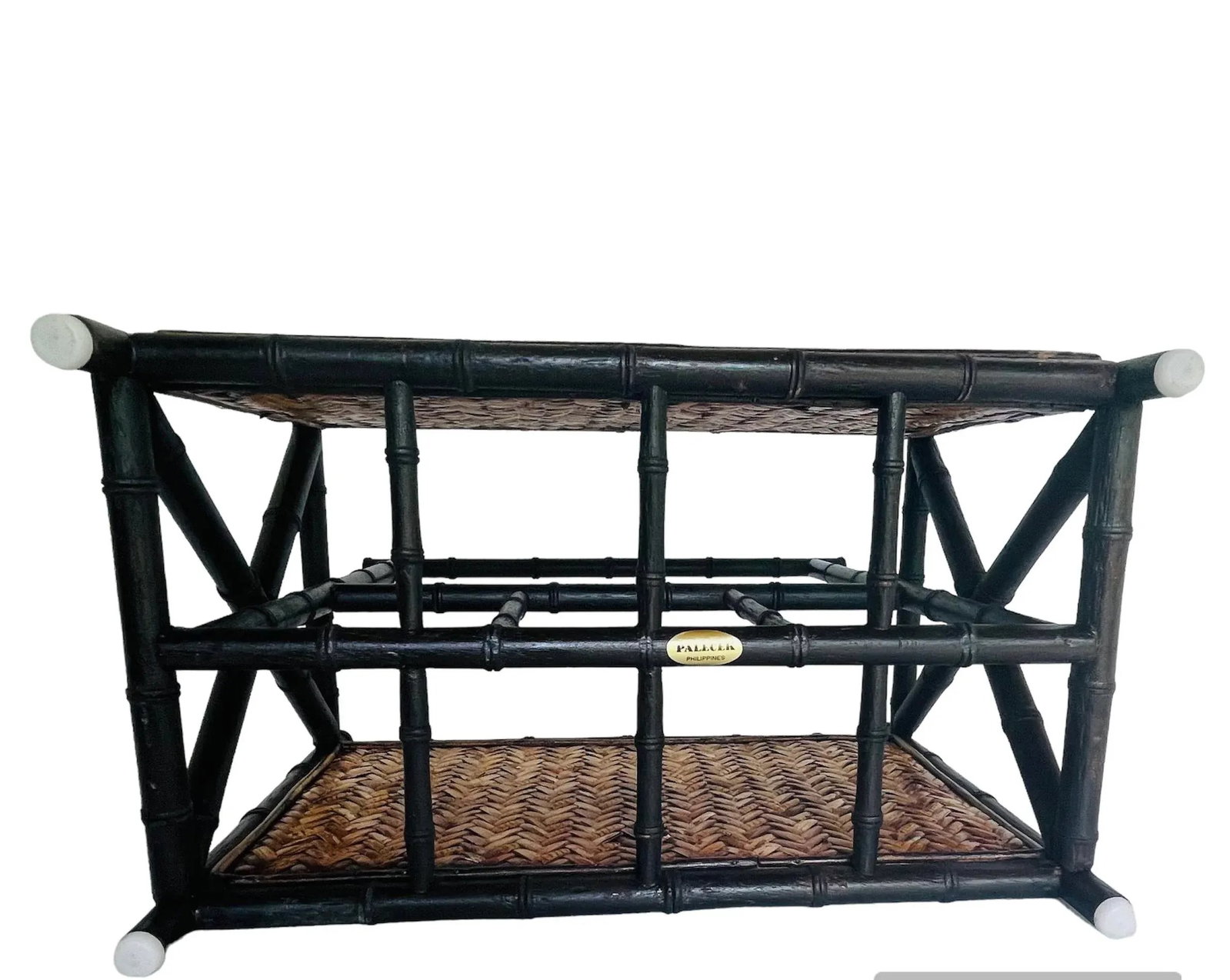 Mid 20th Century Vintage Palecek Bamboo and Reed Magazine Holder - 5