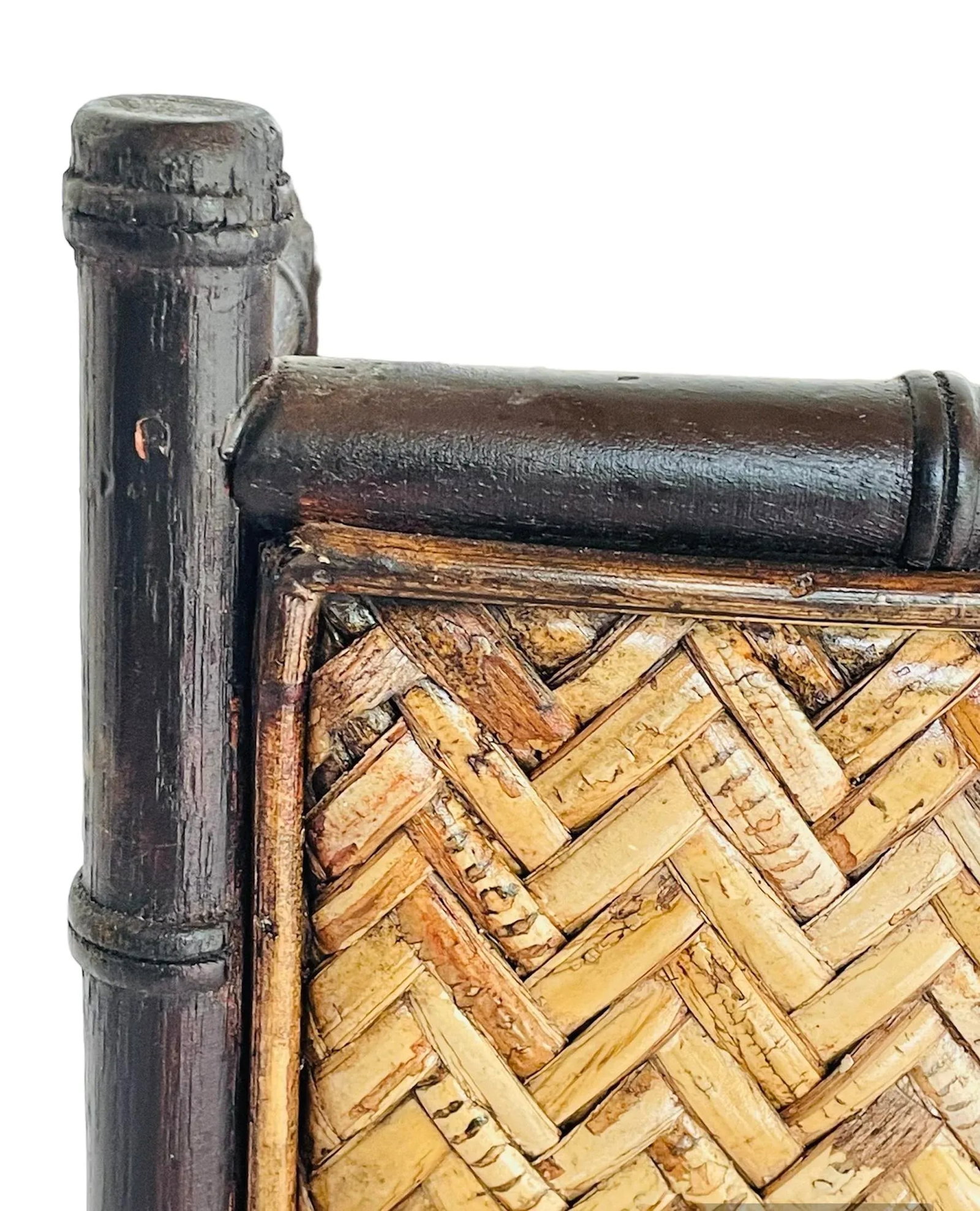 Mid 20th Century Vintage Palecek Bamboo and Reed Magazine Holder - 9