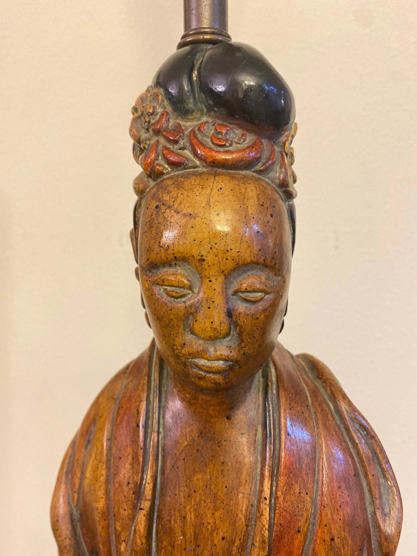 1940s Hollywood Regency Goddess Quan Yin Lamp - 5