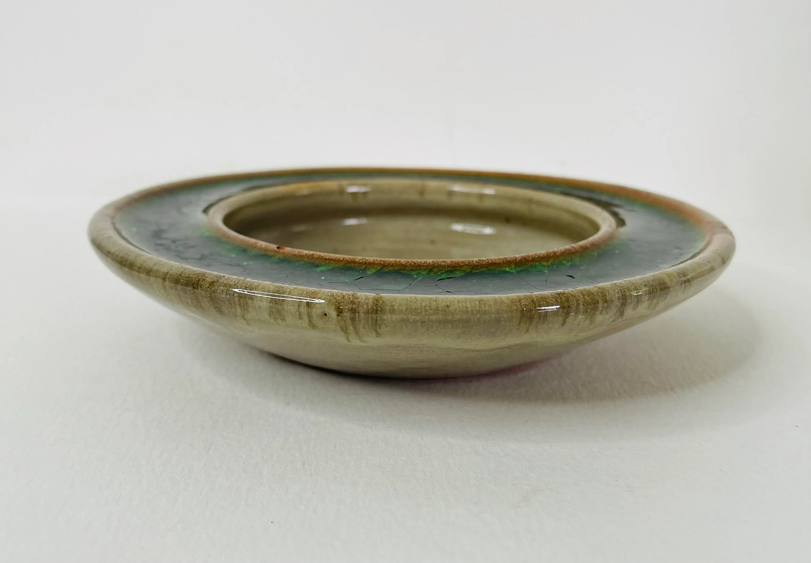 1960s Lee Rosen for Design Technics Ceramic & Resin Low Round Bowl - 7