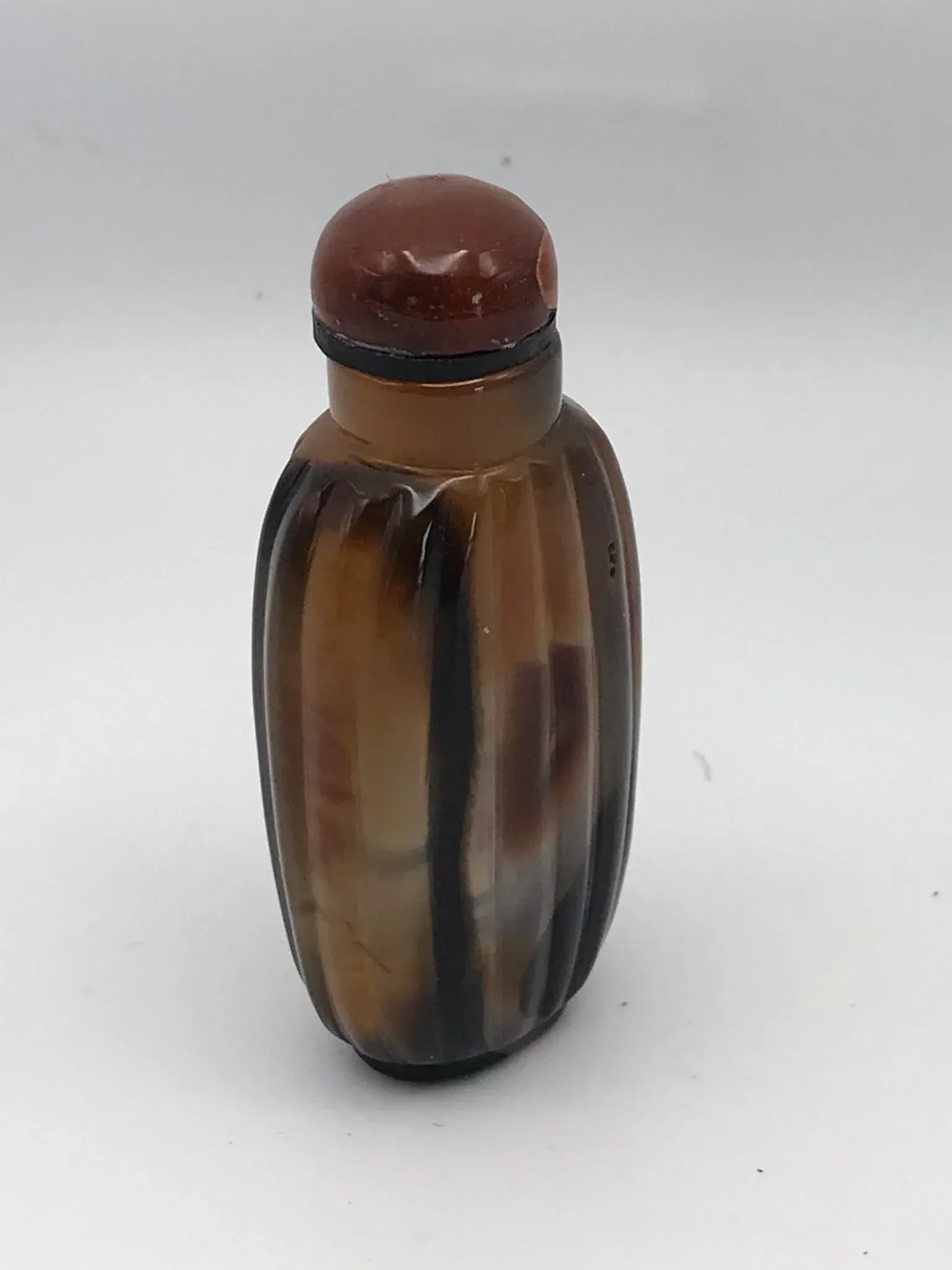 Antique Shadow Agate Snuff Bottle With Eye - 3
