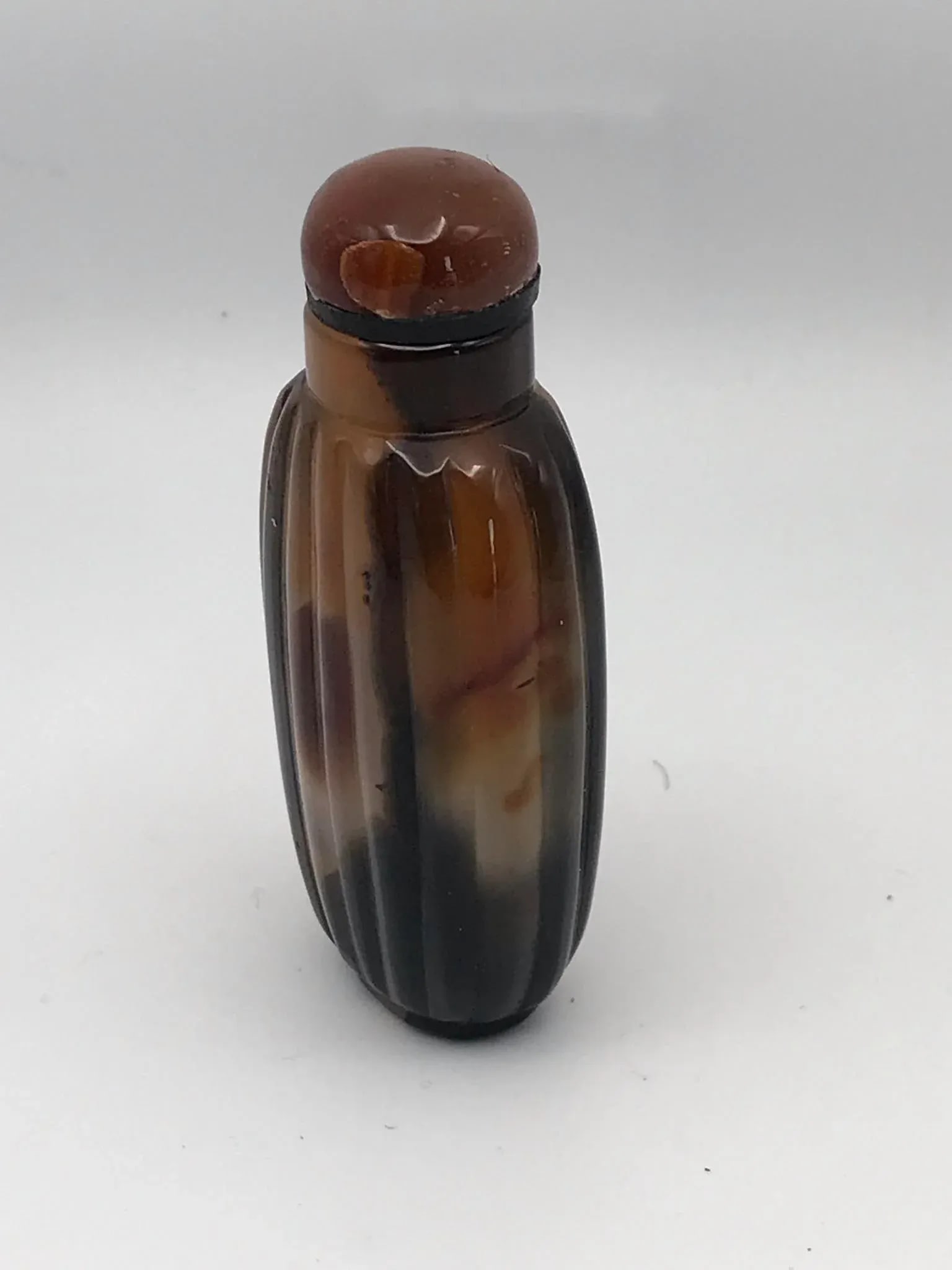 Antique Shadow Agate Snuff Bottle With Eye - 5