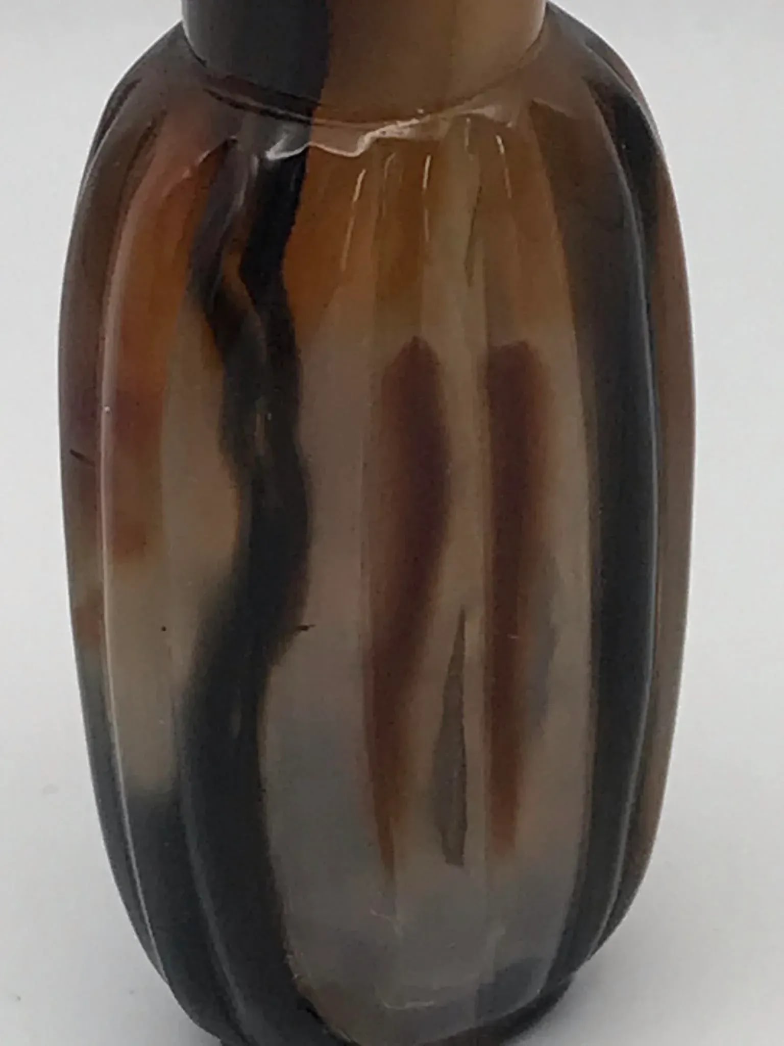 Antique Shadow Agate Snuff Bottle With Eye - 6