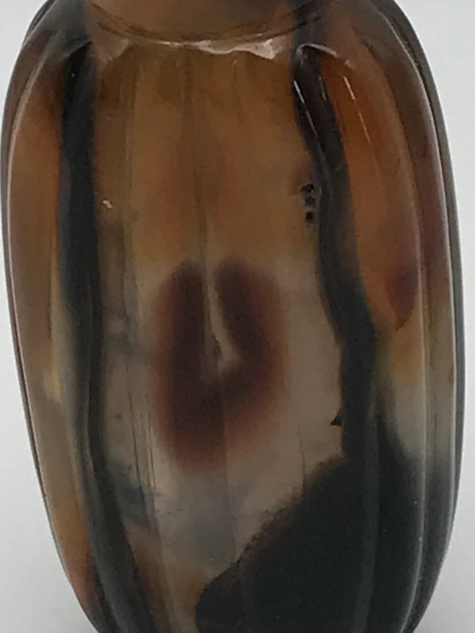 Antique Shadow Agate Snuff Bottle With Eye - 8