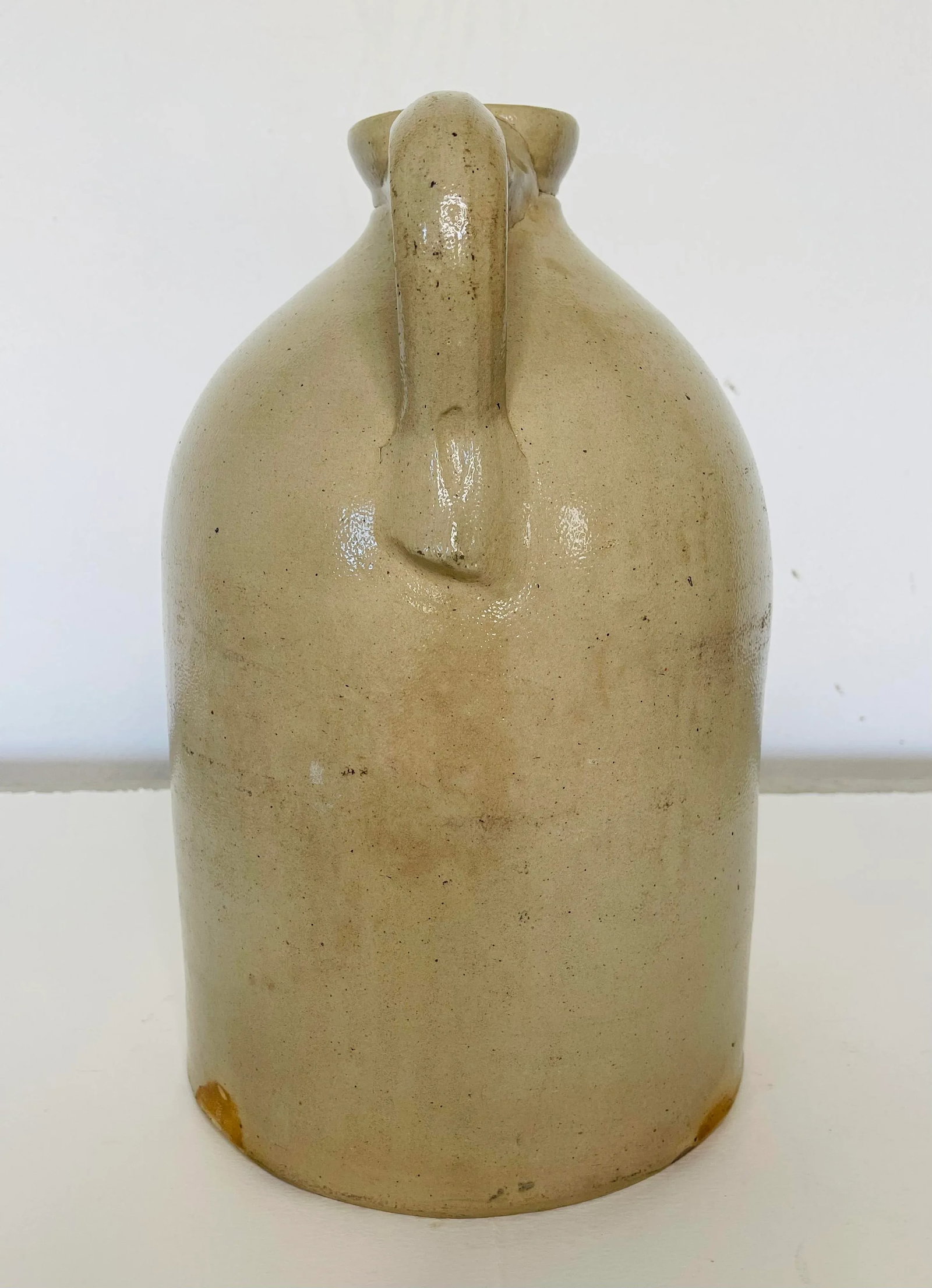 Antique Stoneware New York Handled Tall 2 Gallon Jug - 2