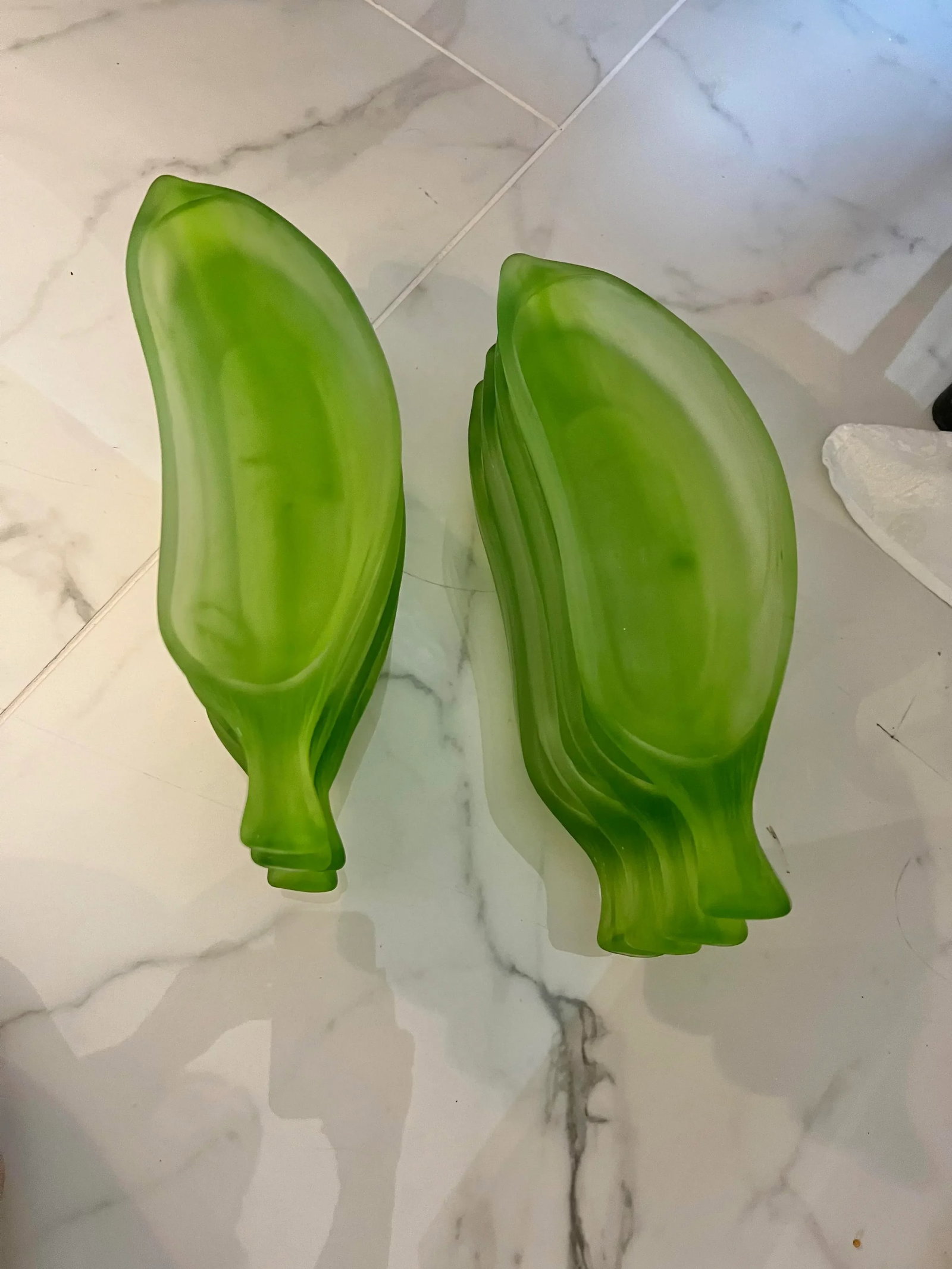 Vintage La Rochere France Frosted Green Glass Small Serving Dish - 8 - 4