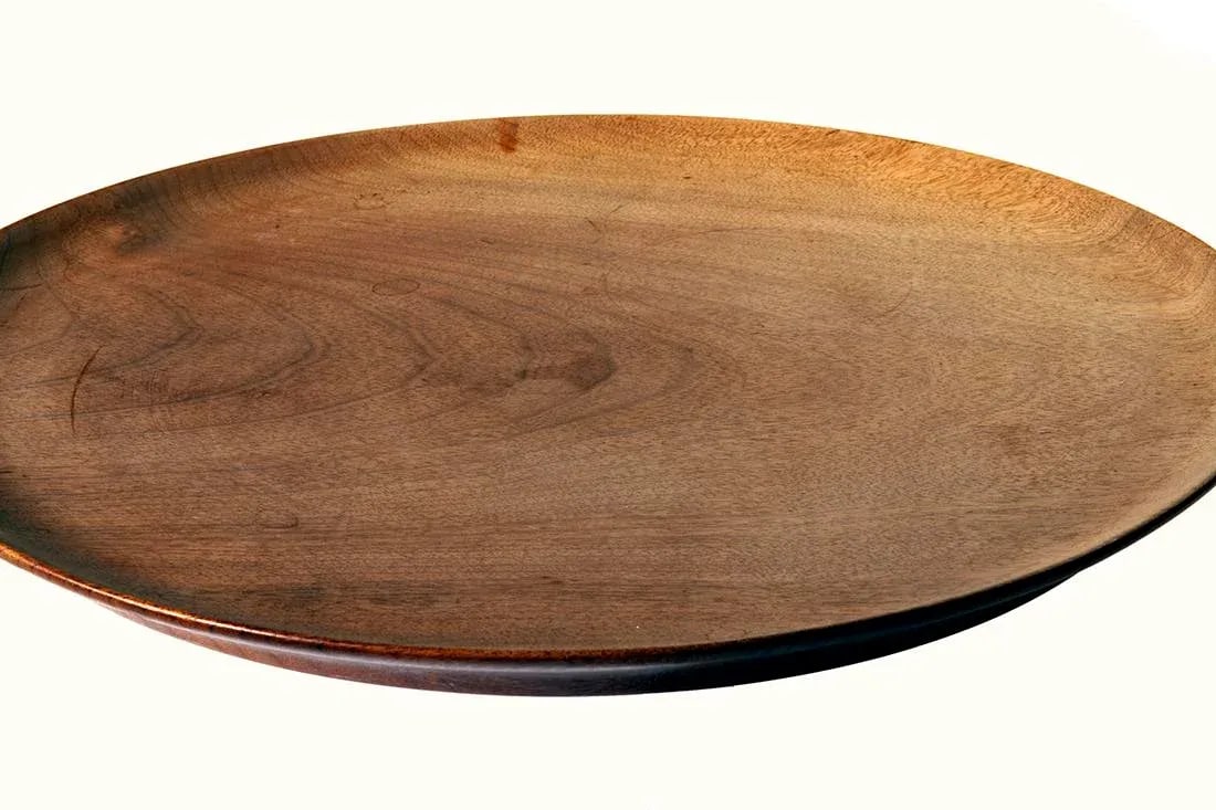 Large Midcentury Handmade Walnut Platter - 2