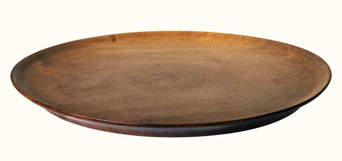Large Midcentury Handmade Walnut Platter - 3
