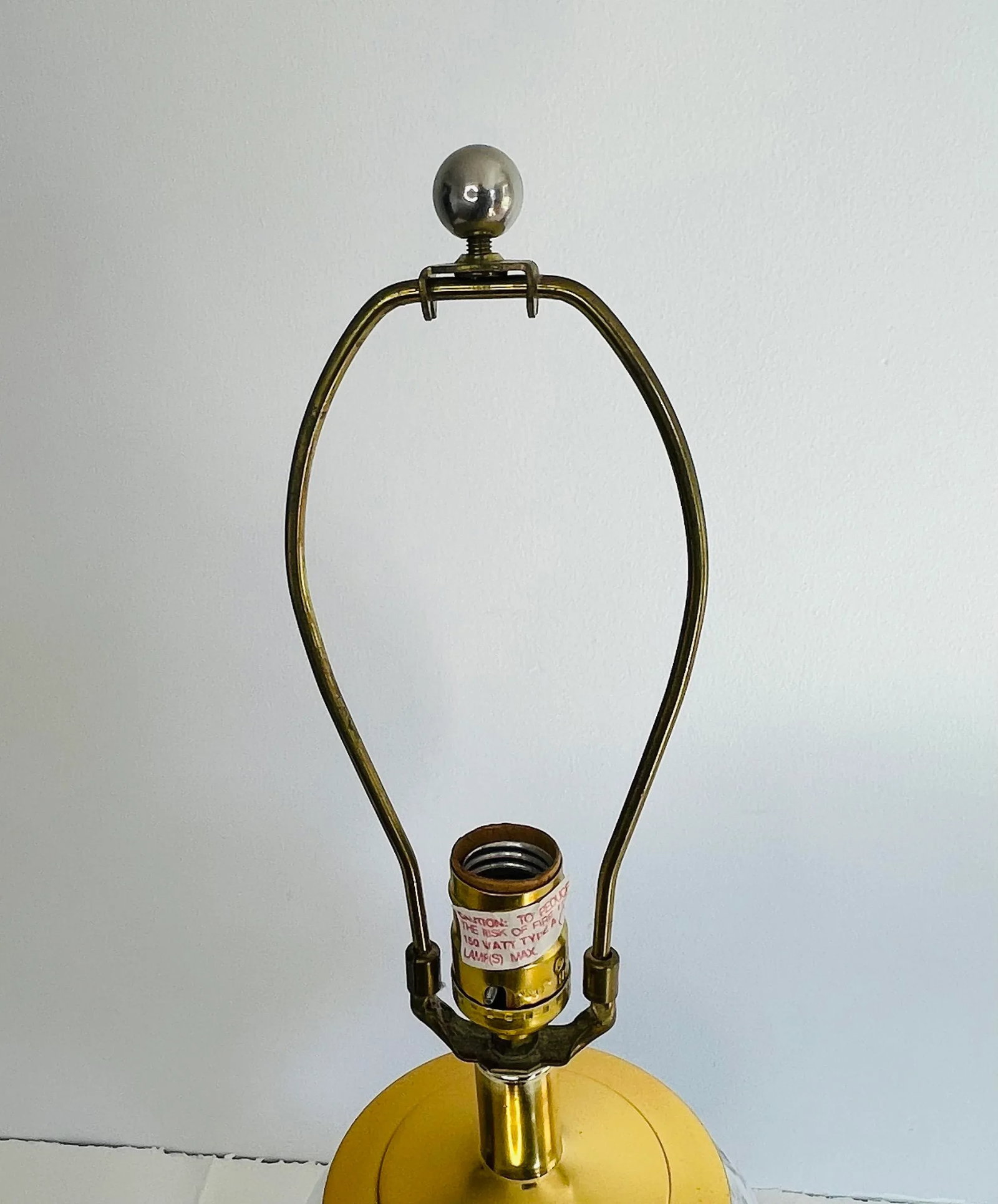 Vintage 1980s Floral Glass & Brass Dolphin Table Lamp - 2