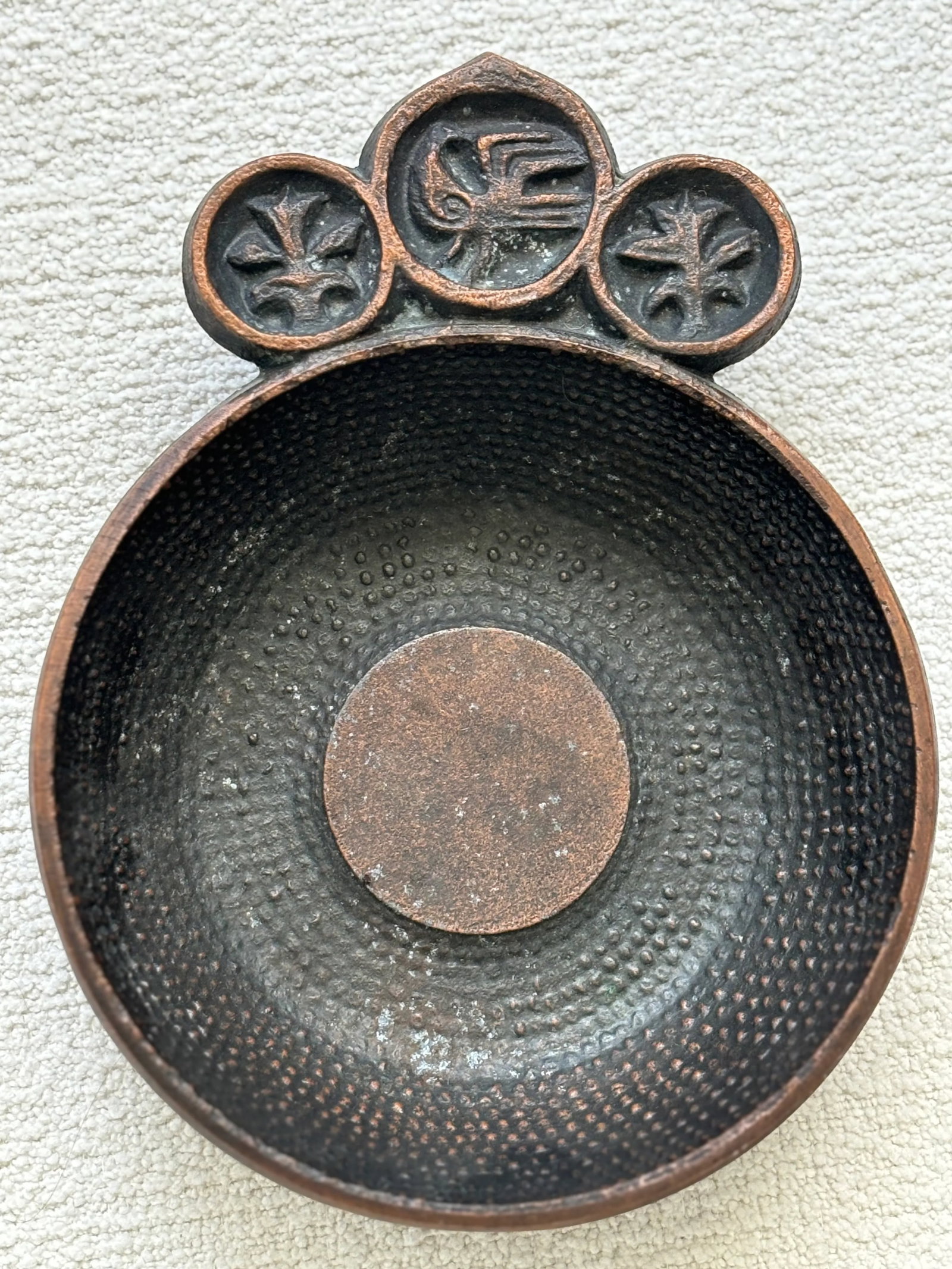 Mid-Century Brutalist Cast Copper Vide Poche / Catch All - 12